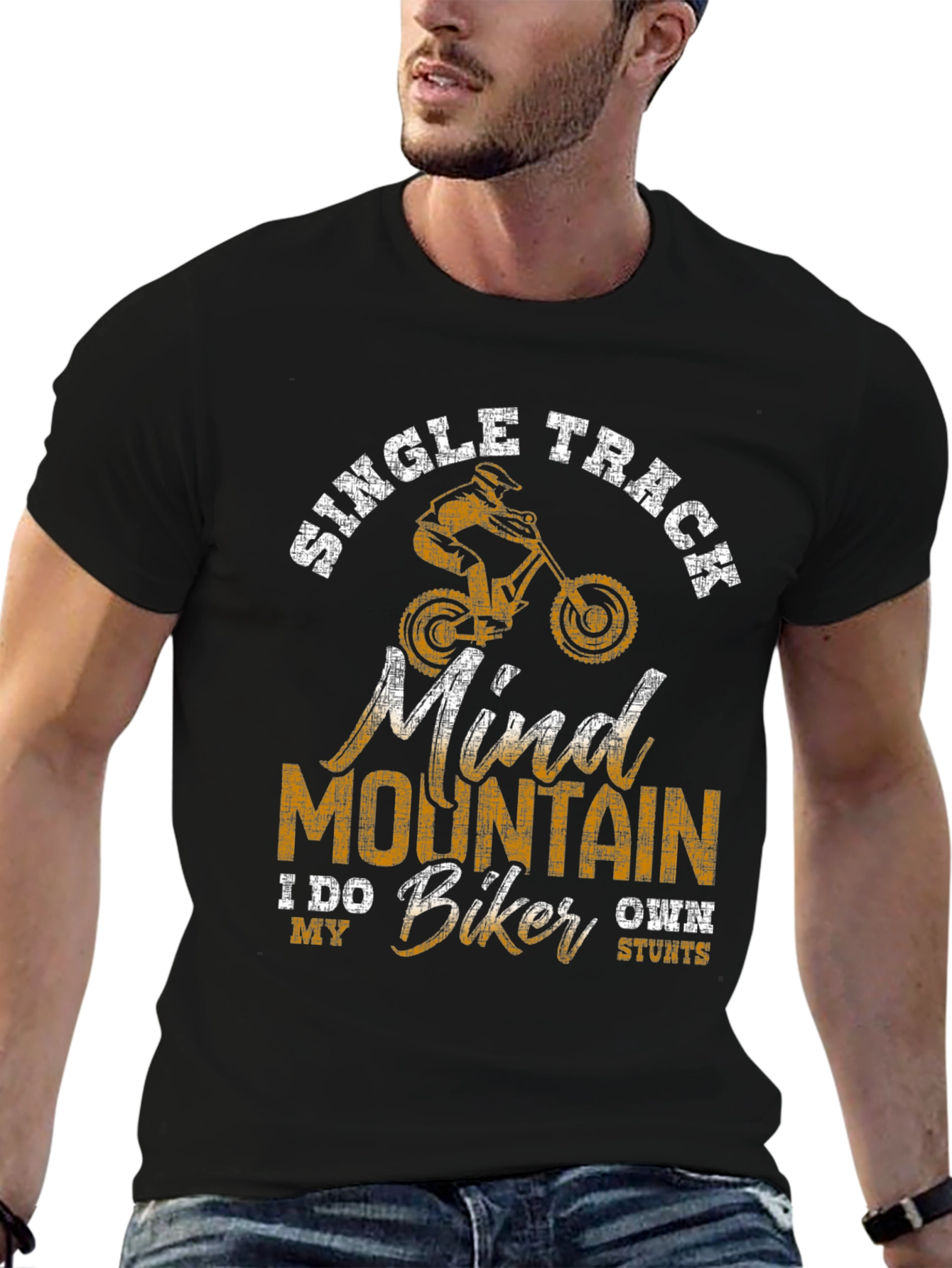 Single Track Mountain Biker T-Shirt