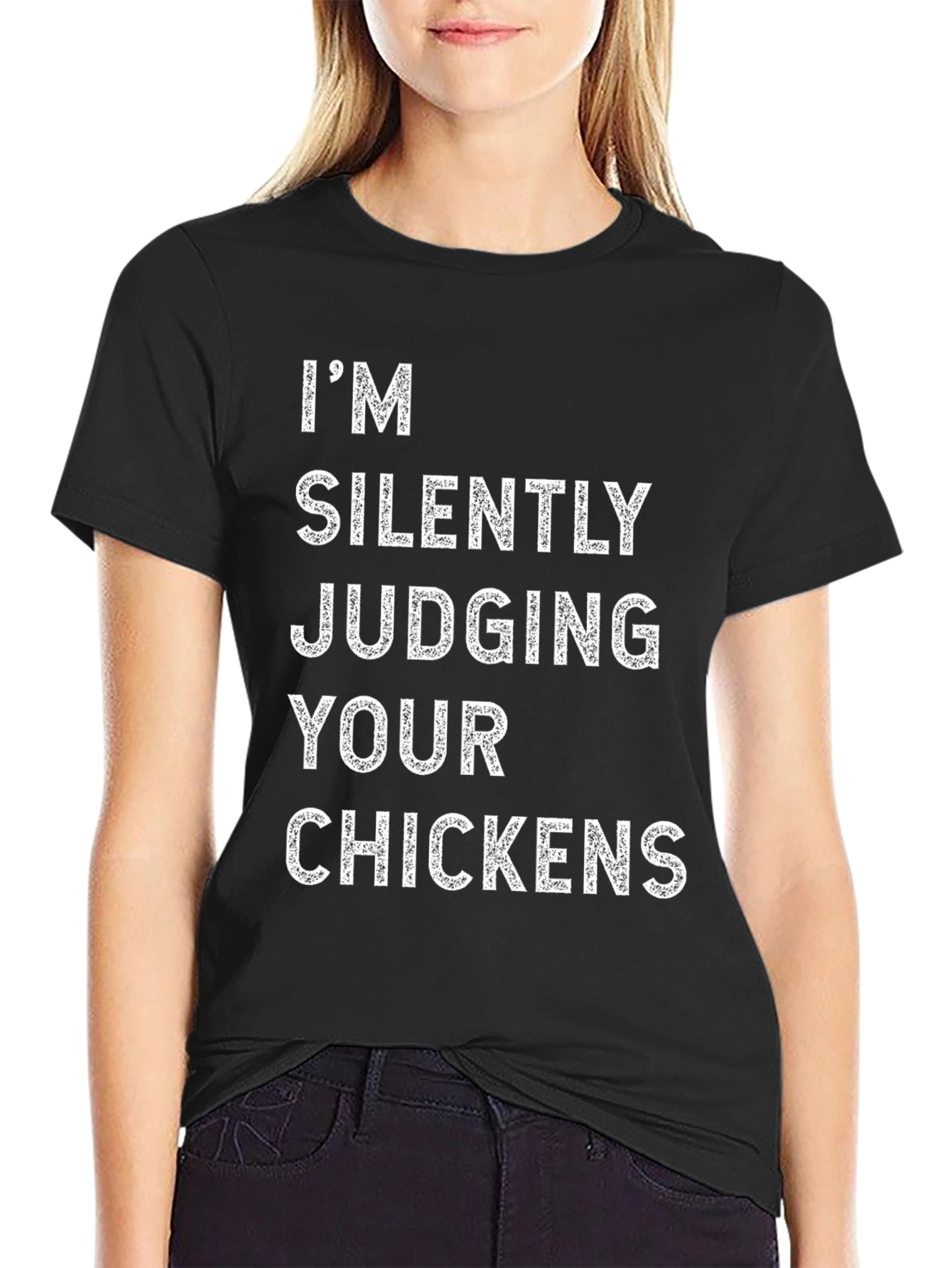 Silently Judging Chickens Graphic T-Shirt