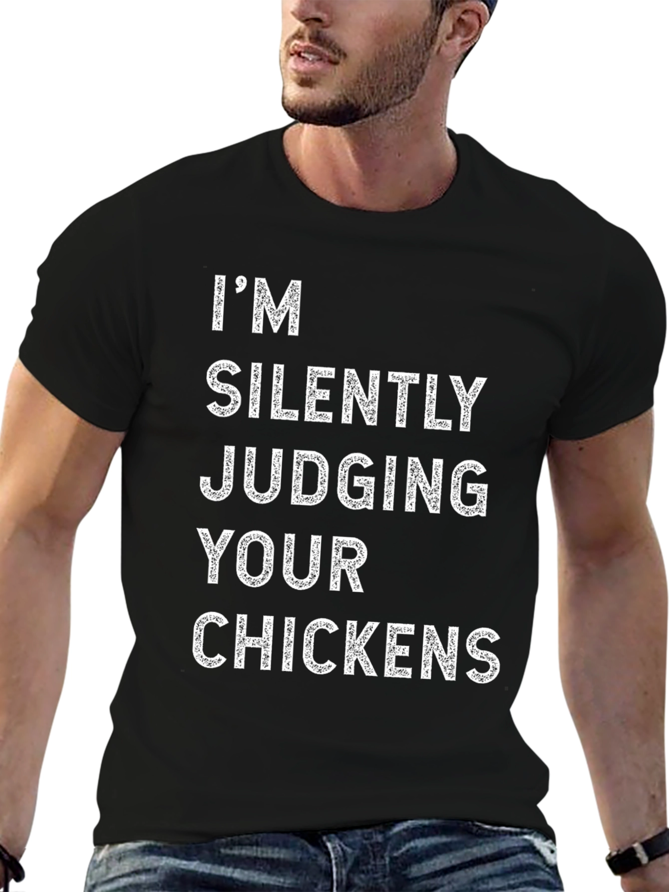 Silently Judging Chickens Graphic T-Shirt