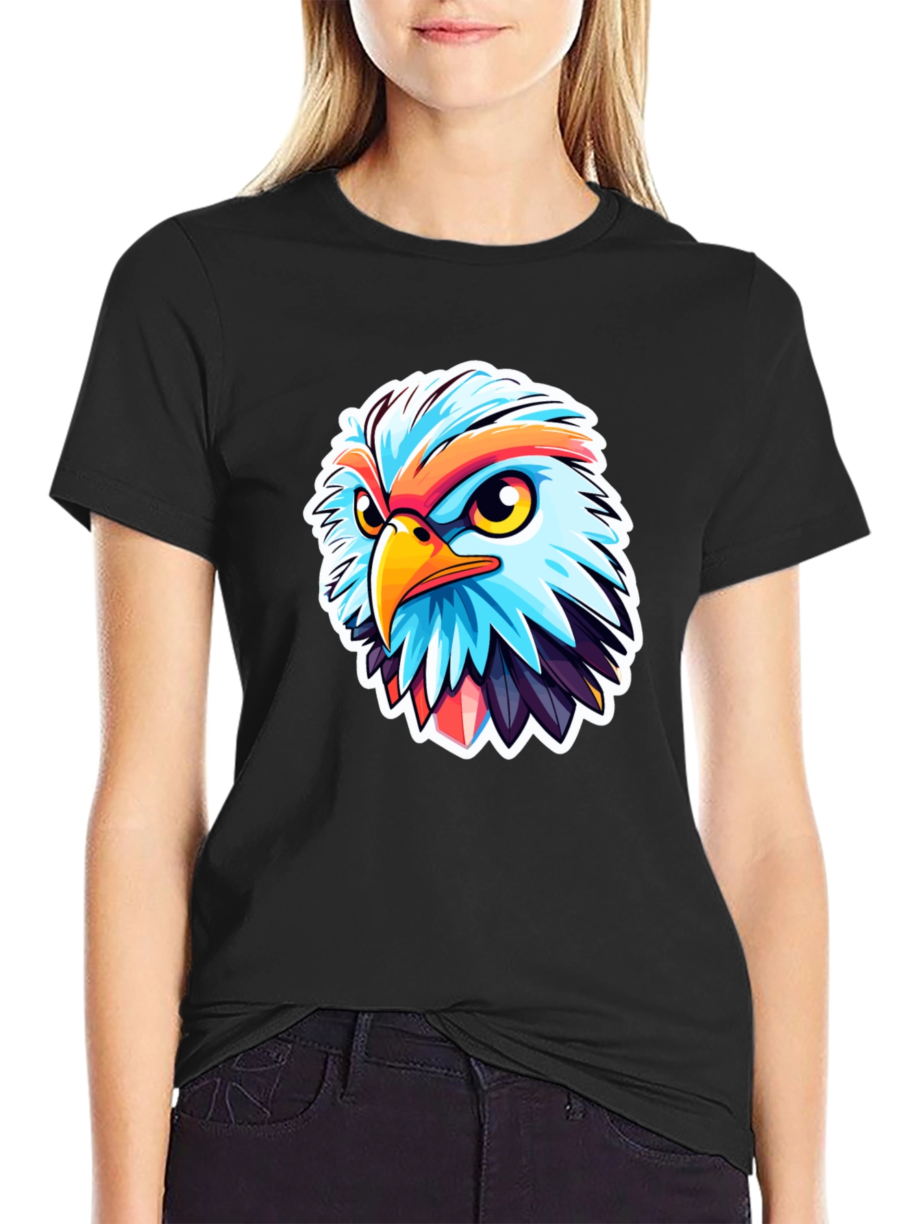 Cool Eagle Graphic Black T-Shirt