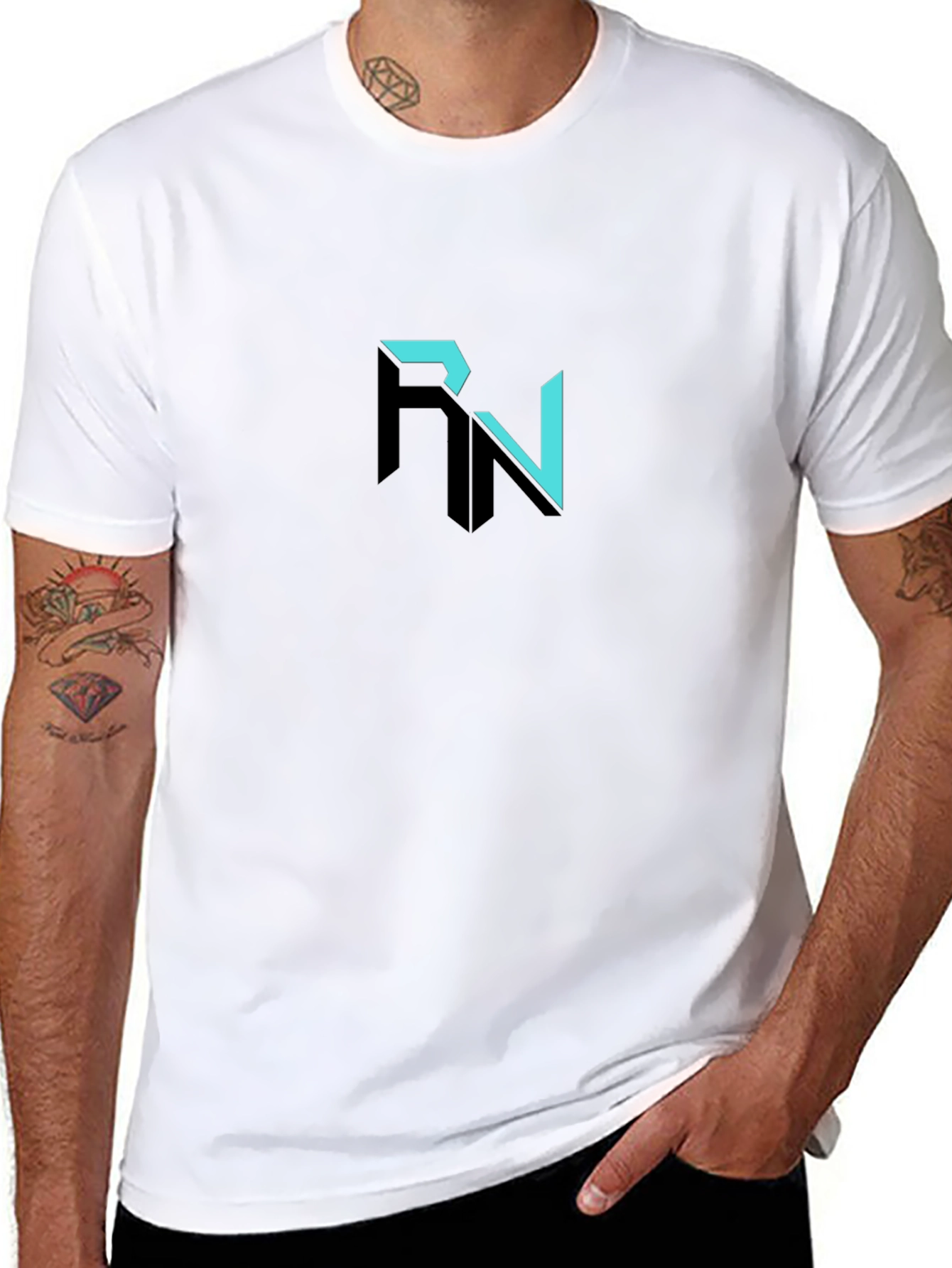 Stylish Black RN Graphic Tee