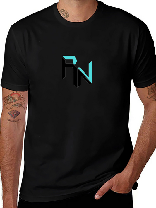 Stylish Black RN Graphic Tee
