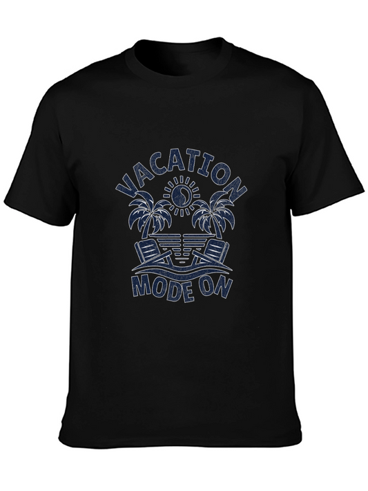 Vacation Mode On Graphic Tee -  Palm Trees