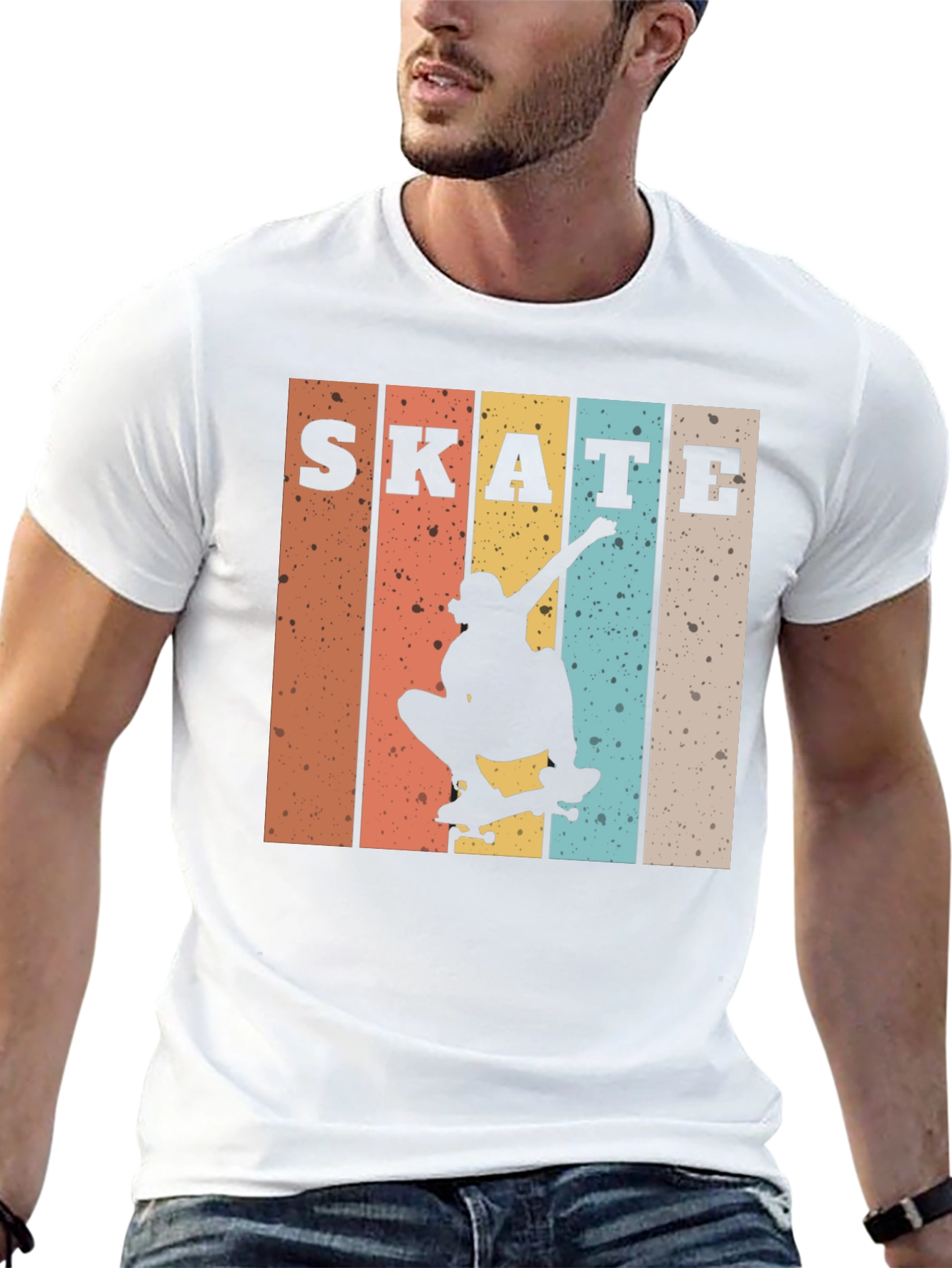 Retro Skate T-Shirt - Skateboarder Design