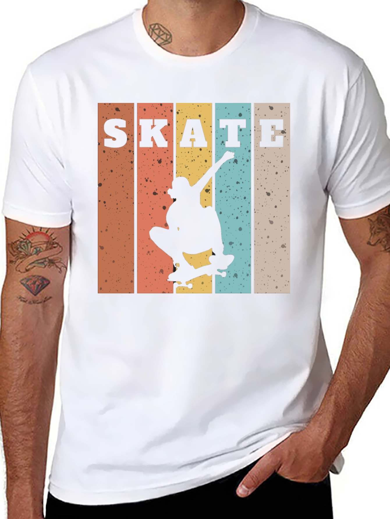 Retro Skate T-Shirt - Skateboarder Design