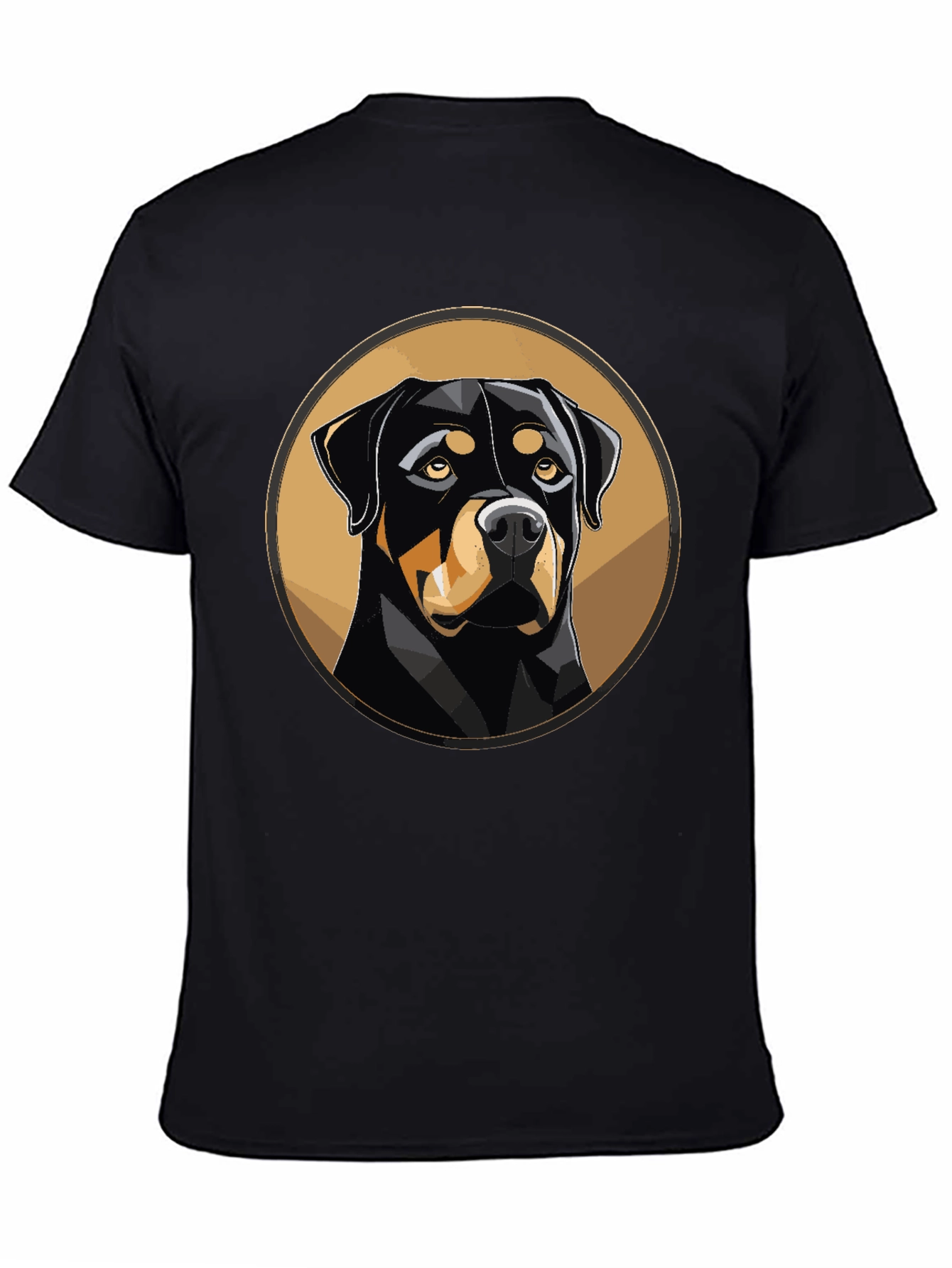 Rottweiler Dog Graphic T-Shirt - Black