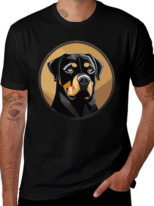 Rottweiler Dog Graphic T-Shirt - Black