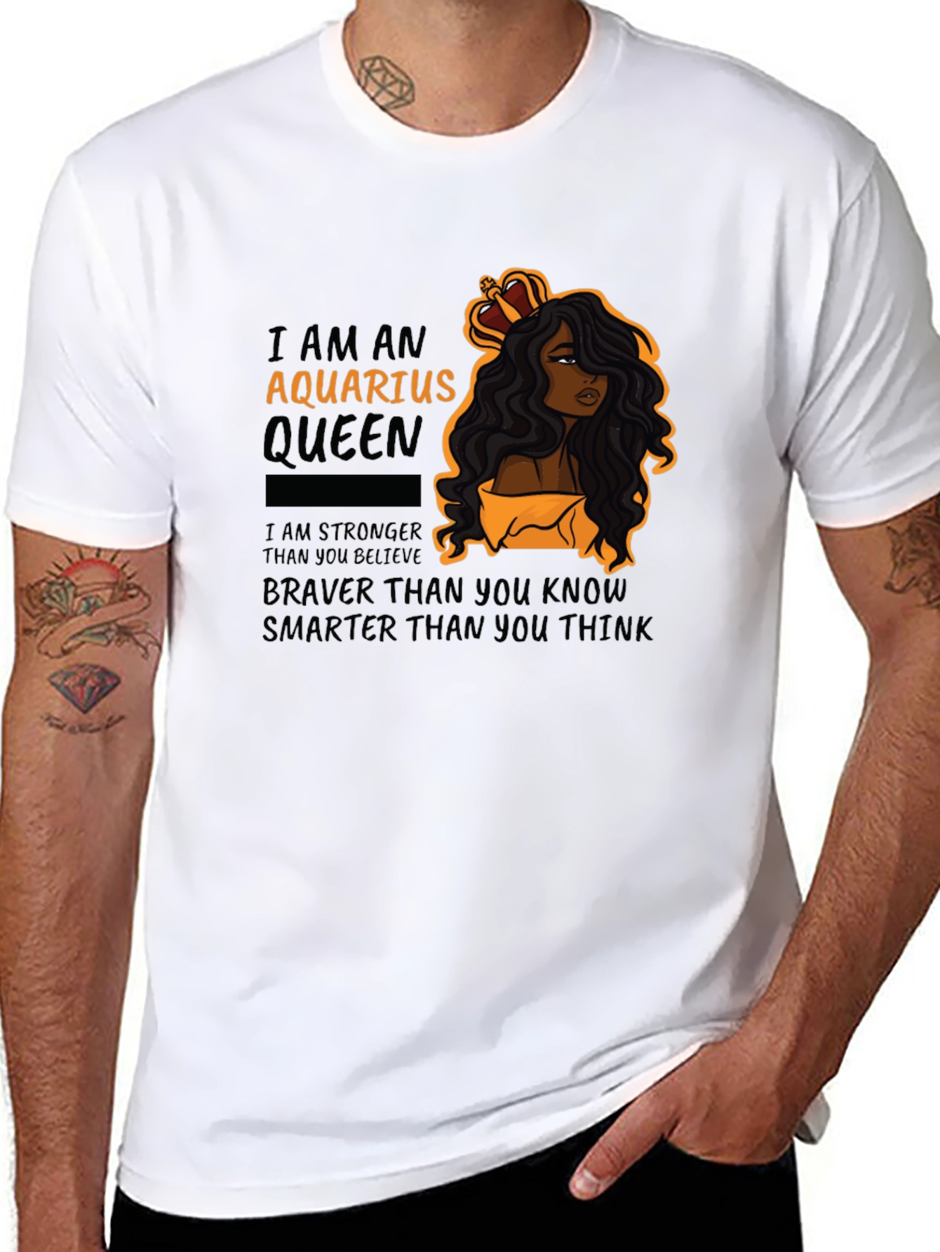 Aquarius Queen Black Graphic Tee
