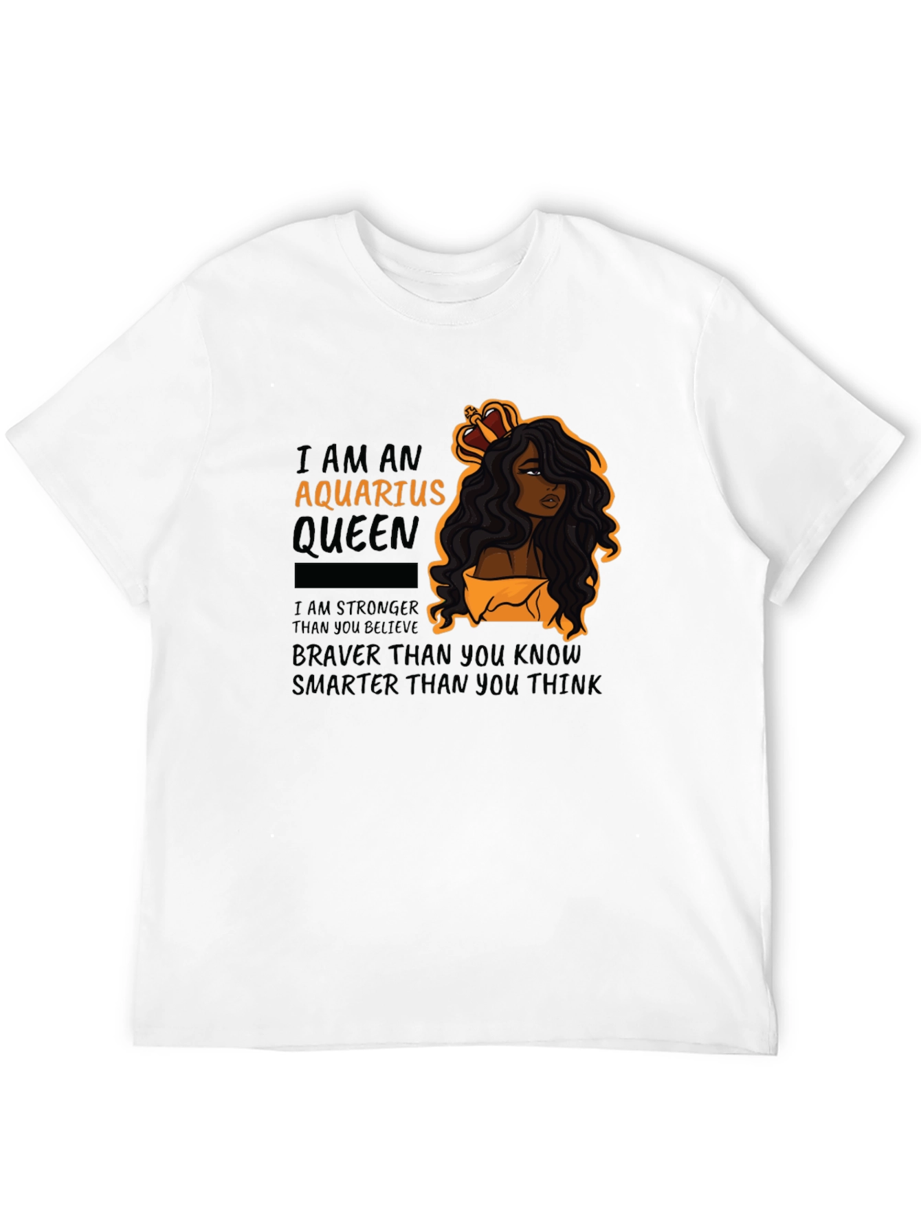 Aquarius Queen Black Graphic Tee