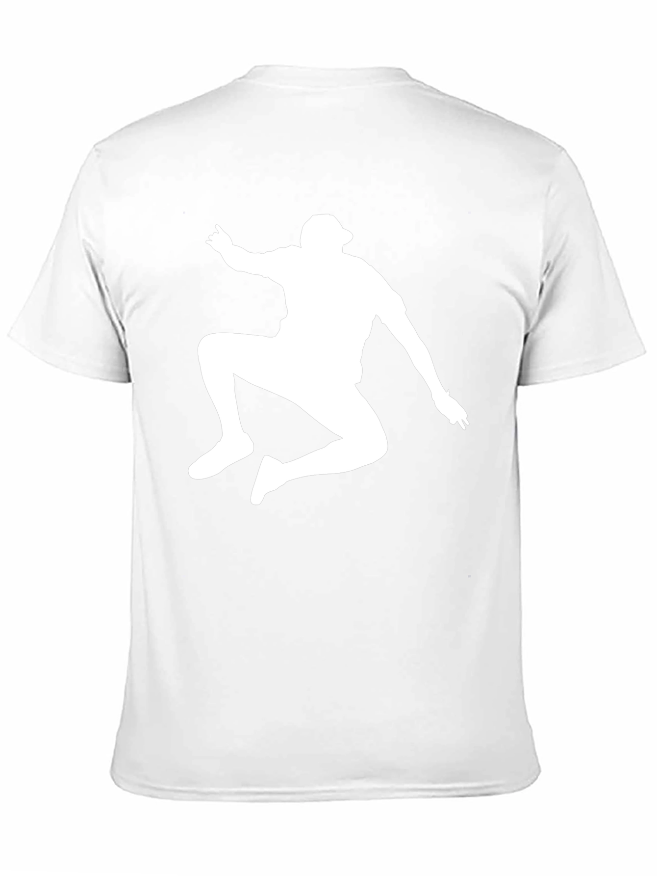 Black T-Shirt with White Silhouette Man