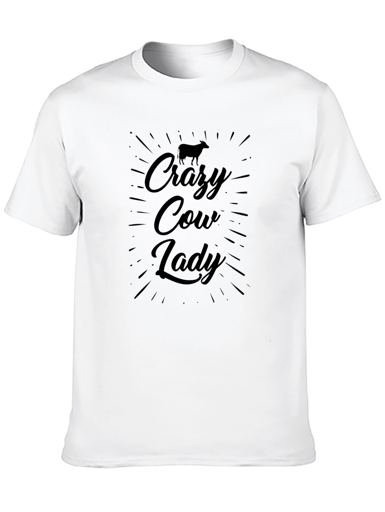 Crazy Cow Lady Graphic Tee - Black