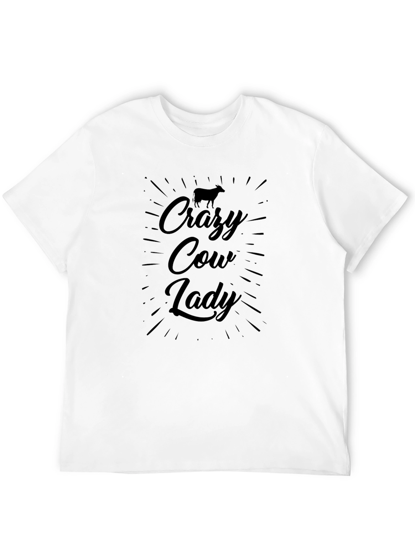 Crazy Cow Lady Graphic Tee - Black
