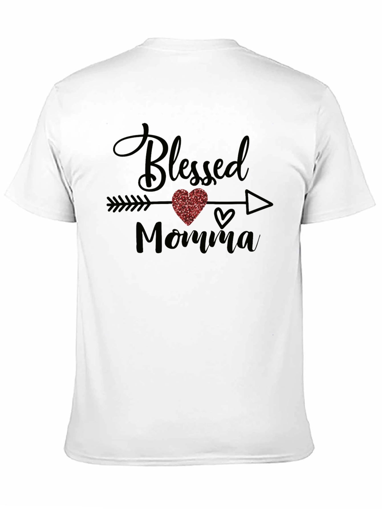 Blessed Momma T-Shirt - Arrow Heart Design