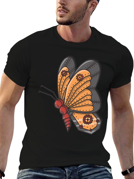 Steampunk Butterfly Graphic T-Shirt