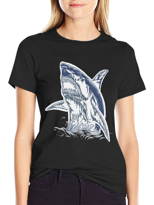 Shark Graphic Black T-Shirt