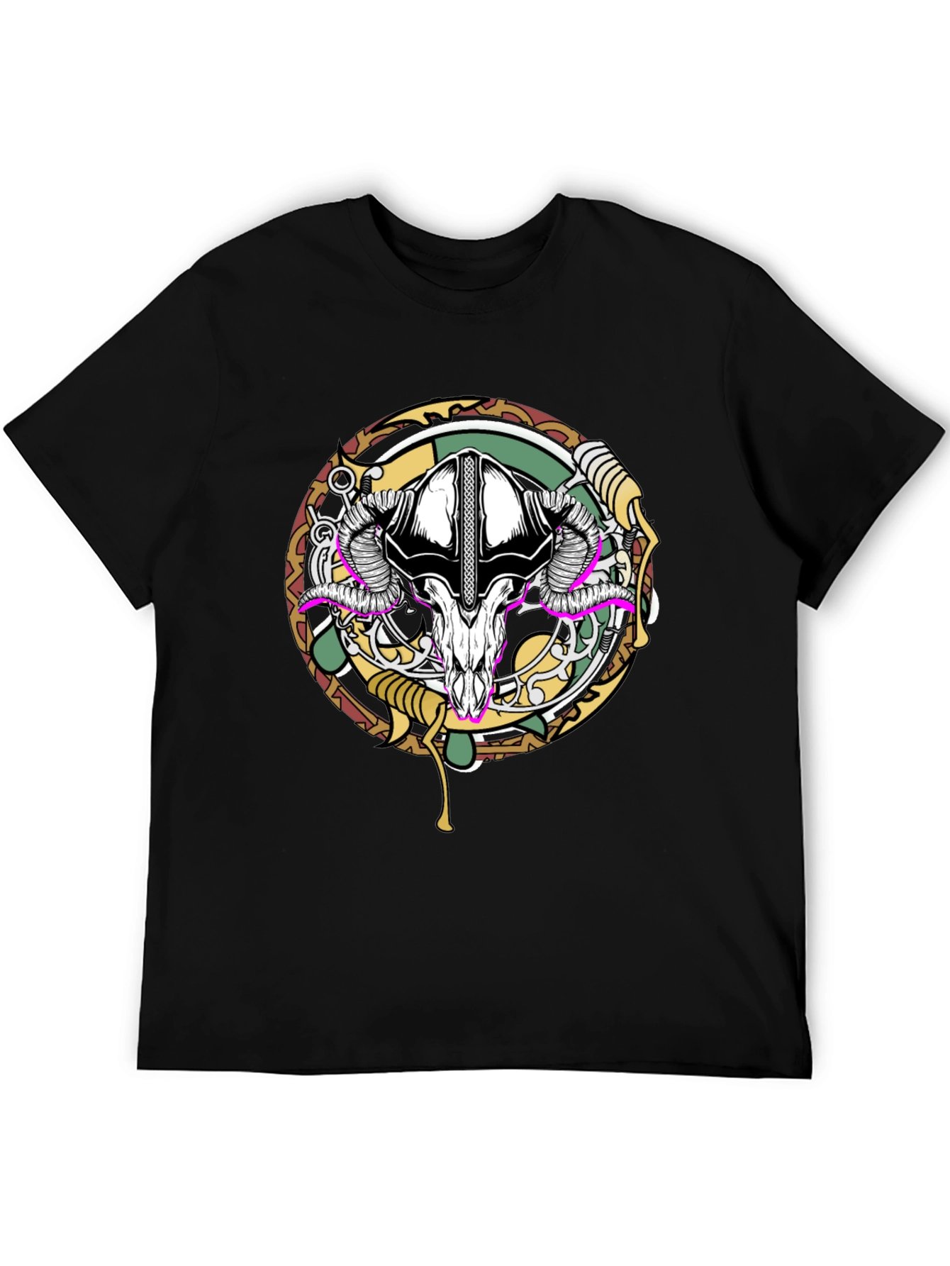 Skull Graphic Print Black T-Shirt