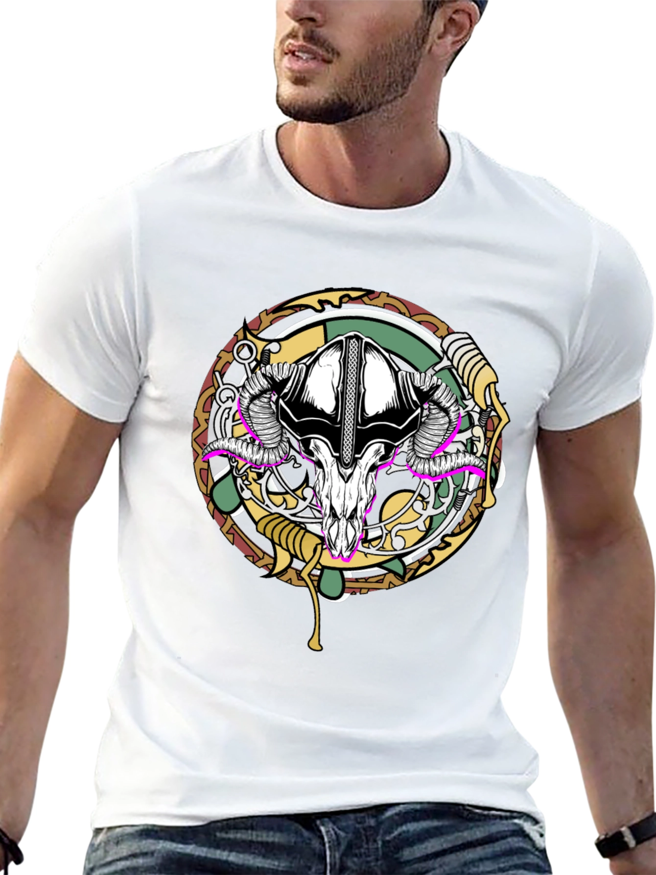 Skull Graphic Print Black T-Shirt