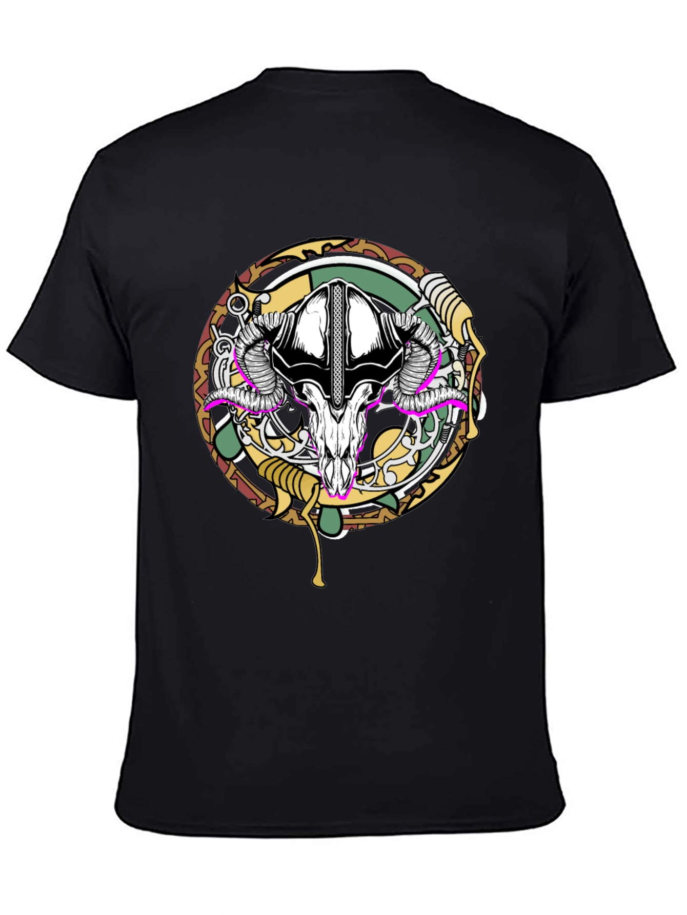 Skull Graphic Print Black T-Shirt