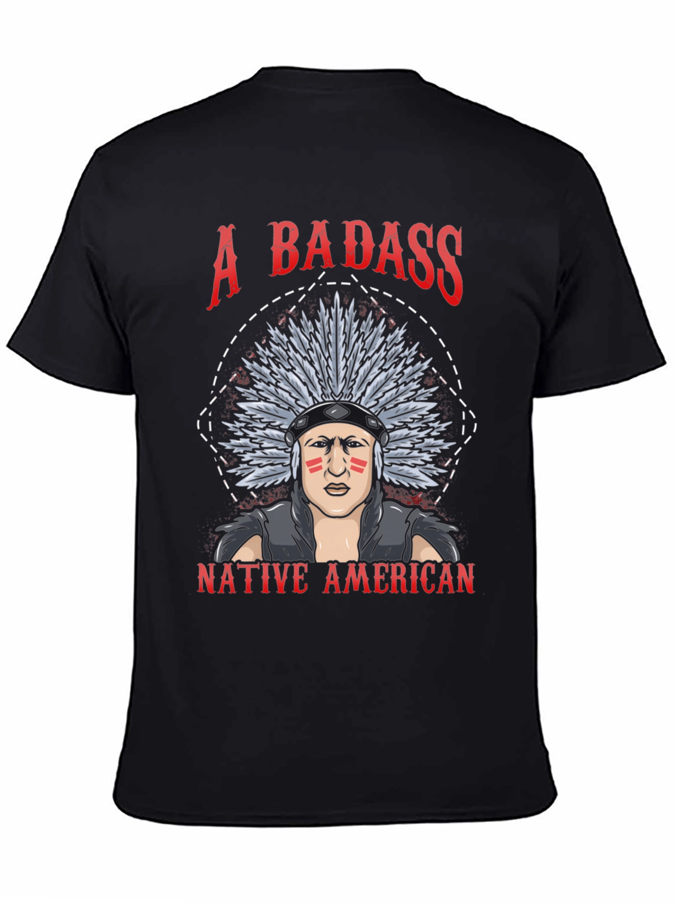Badass Native American Graphic T-Shirt