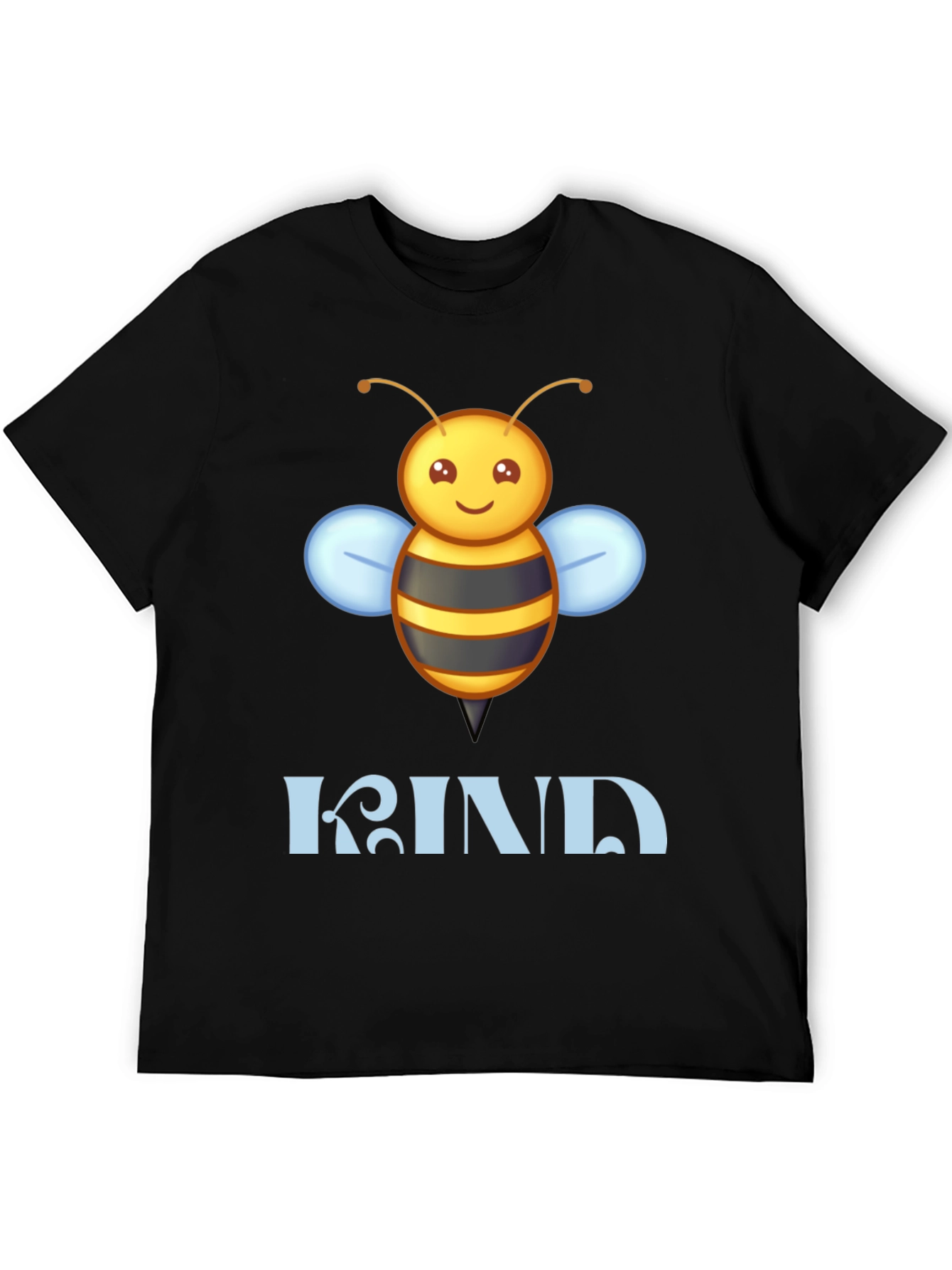 Be Kind Bee Graphic Tee - Black Cotton T-Shirt