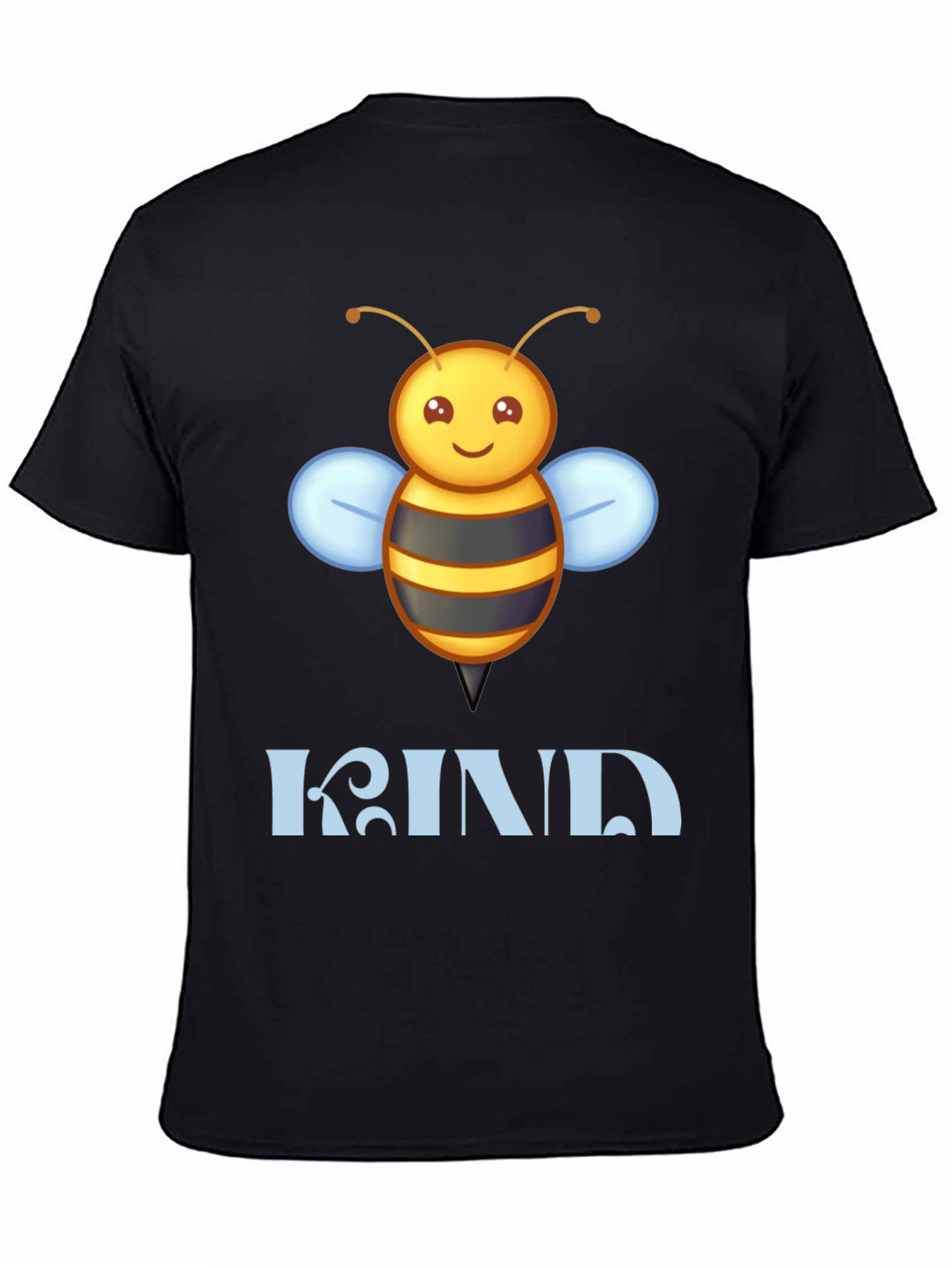 Be Kind Bee Graphic Tee - Black Cotton T-Shirt