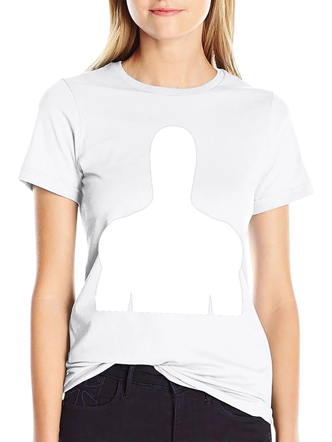 Silhouette Graphic Tee - Black Cotton Blend Shirt