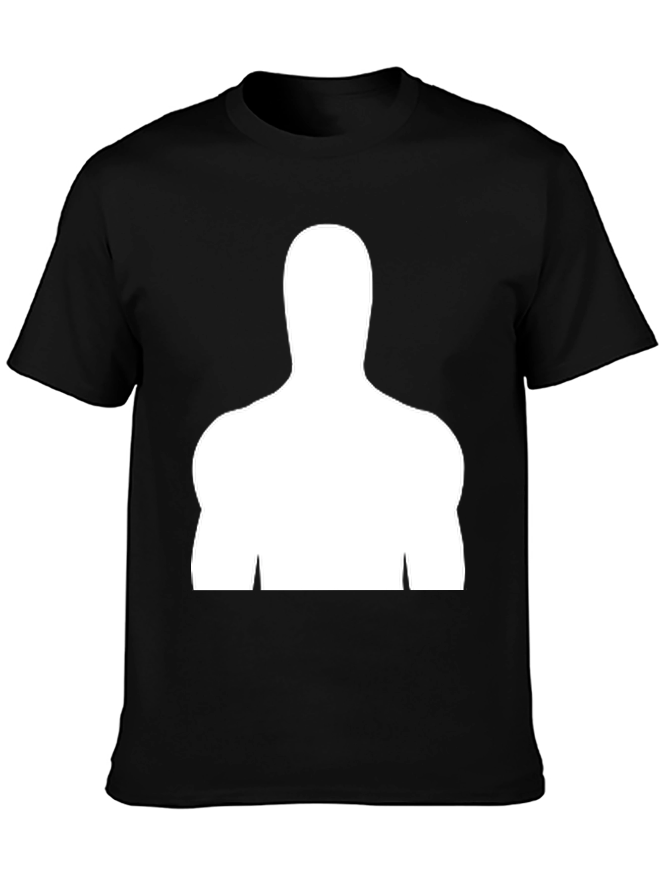 Silhouette Graphic Tee - Black Cotton Blend Shirt