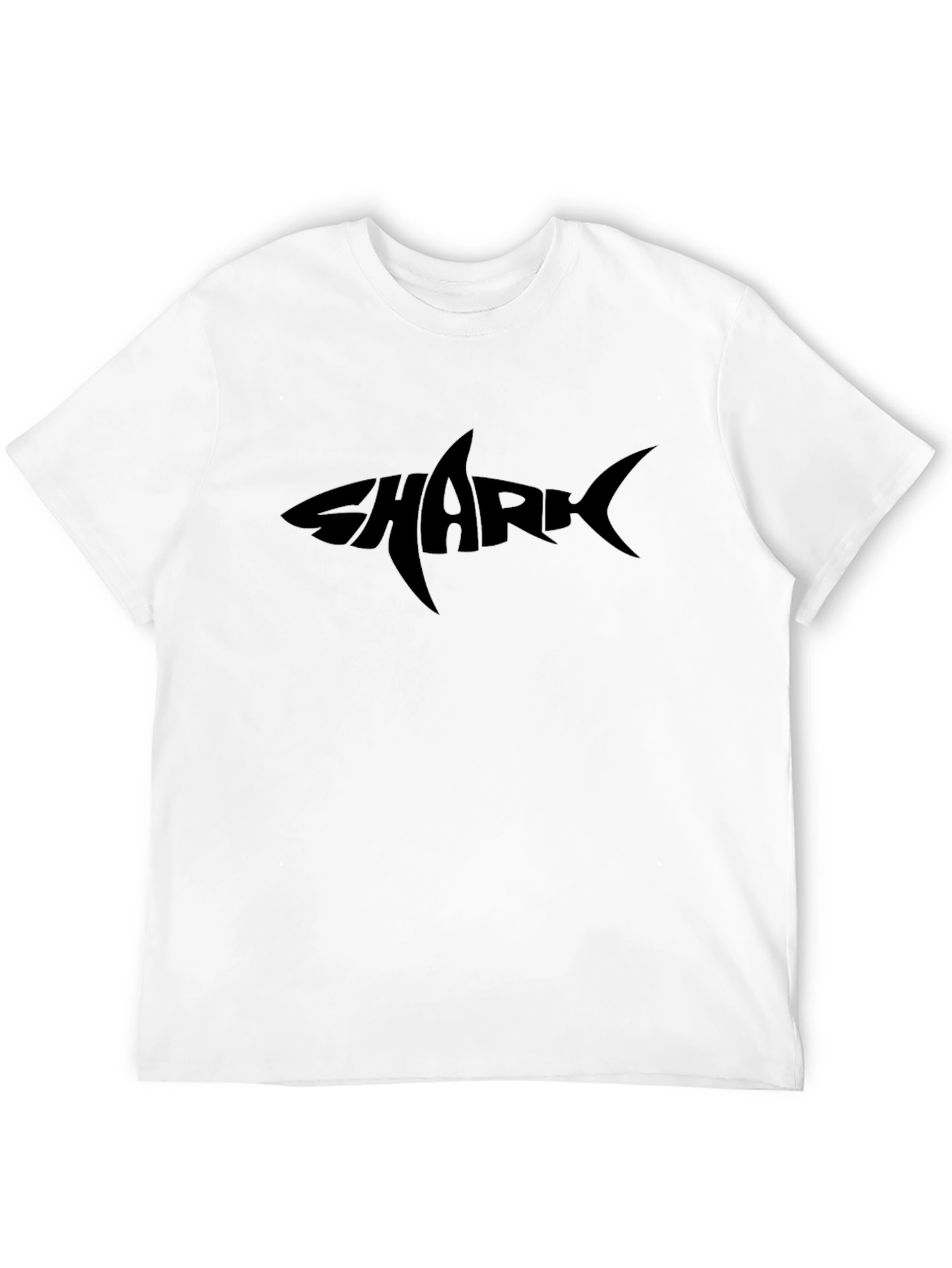 Shark Graphic Tee - Black Crew Neck