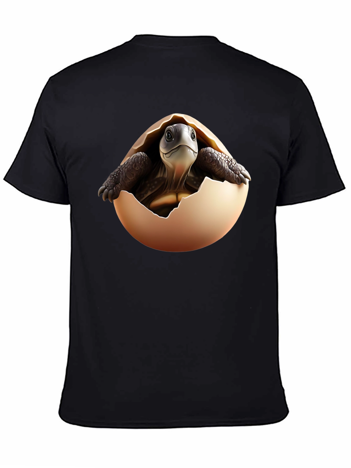 Turtle Hatching Black T-Shirt
