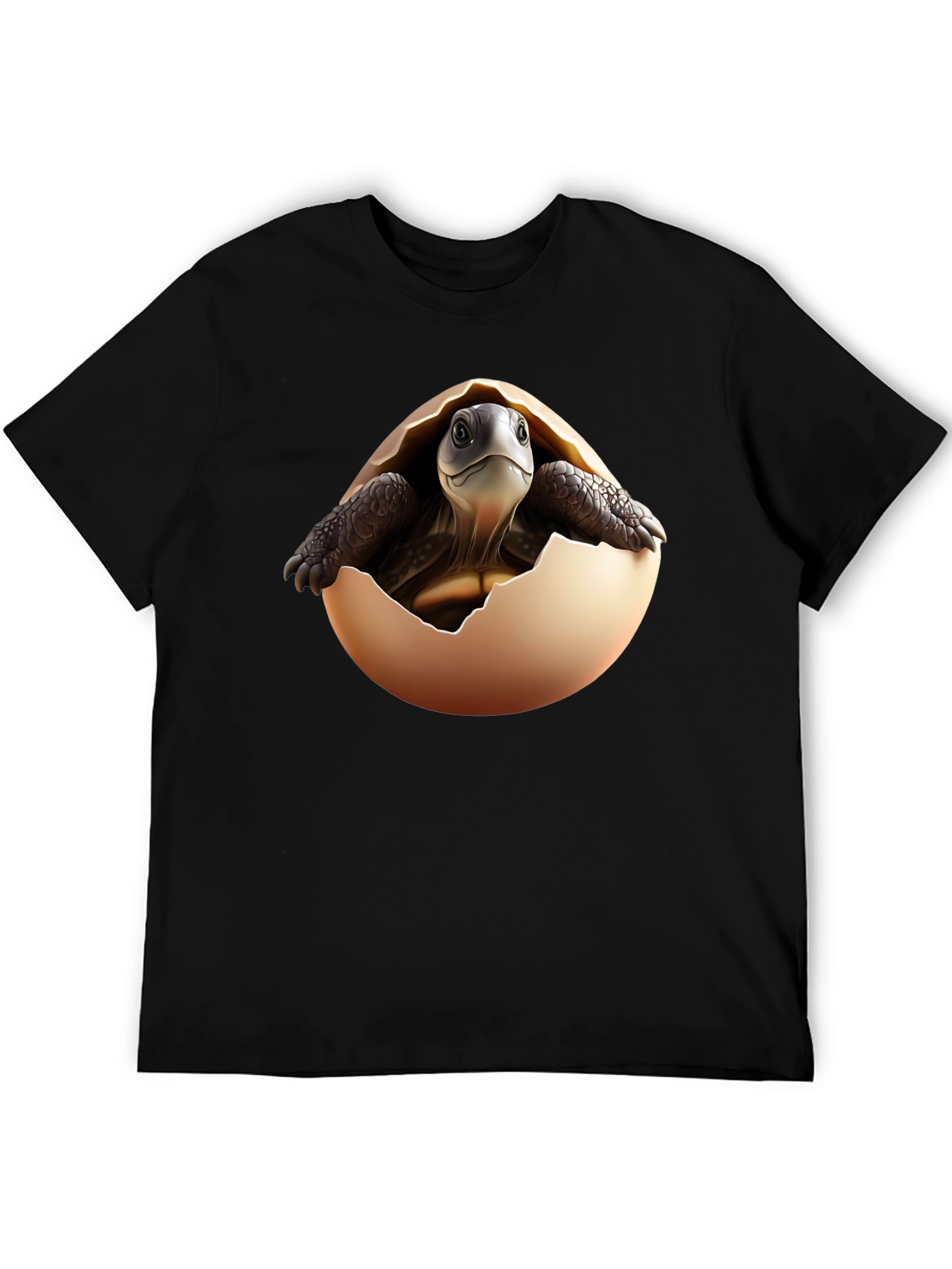 Turtle Hatching Black T-Shirt