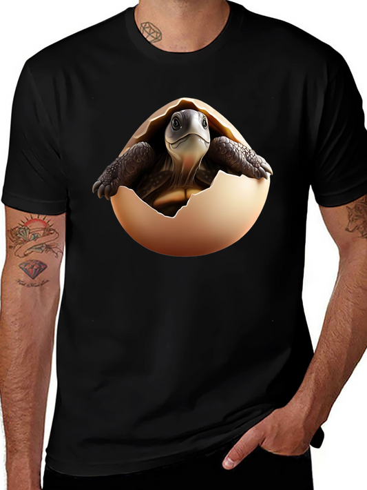 Turtle Hatching Black T-Shirt