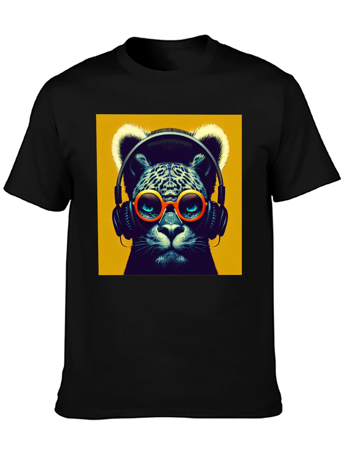 Cool Cat Graphic Tee - Music Lover T-Shirt