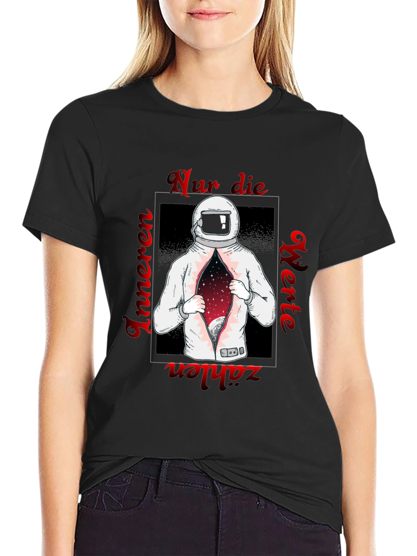 Astronaut Space T-Shirt - German Text Print