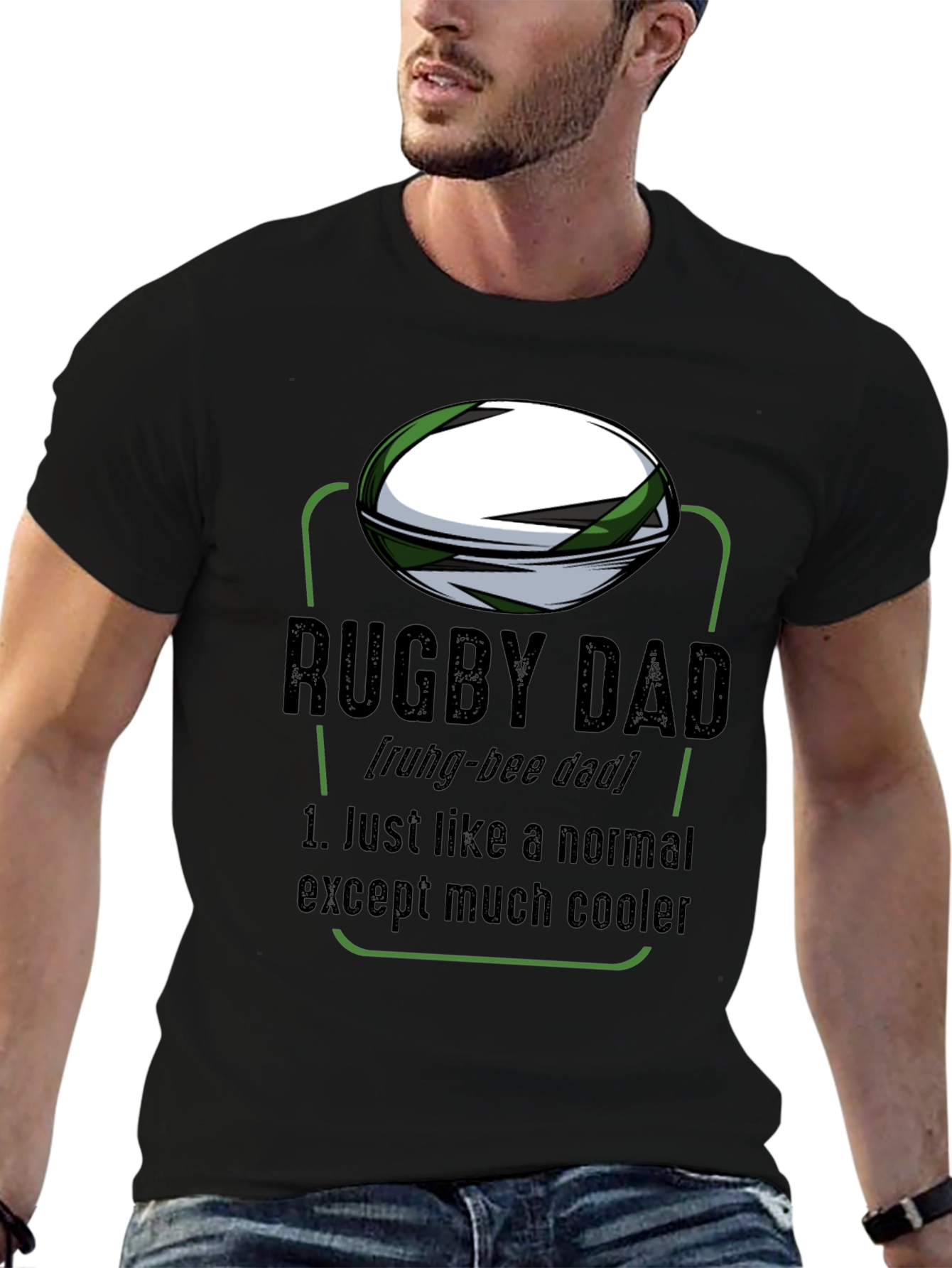 Rugby Dad Graphic T-Shirt - Cool Fathers Day Gift