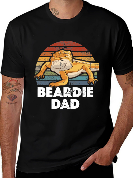 Beardie Dad T-Shirt - Bearded Dragon Lizard Lover