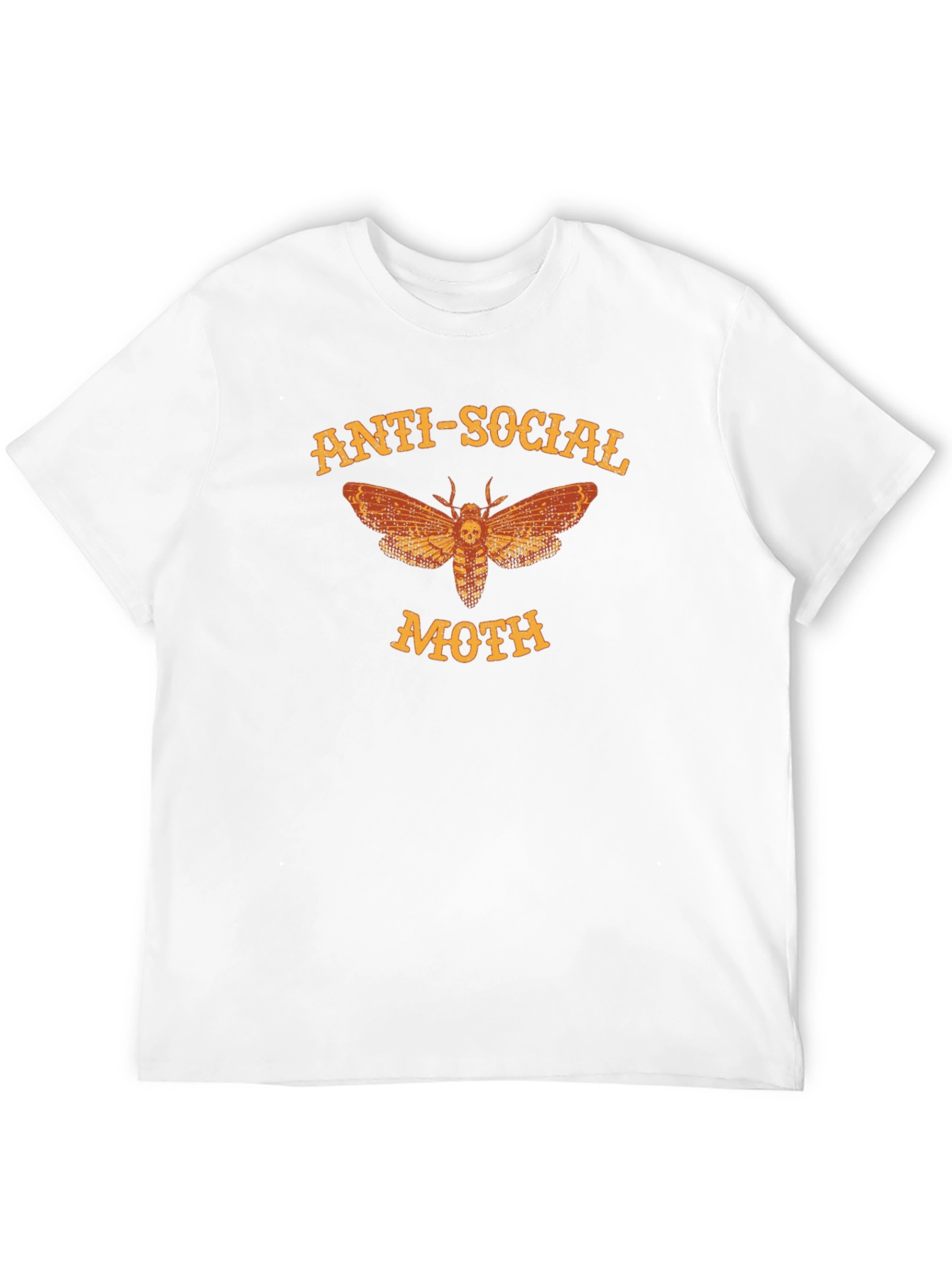 Anti-Social Moth Graphic T-Shirt - Black