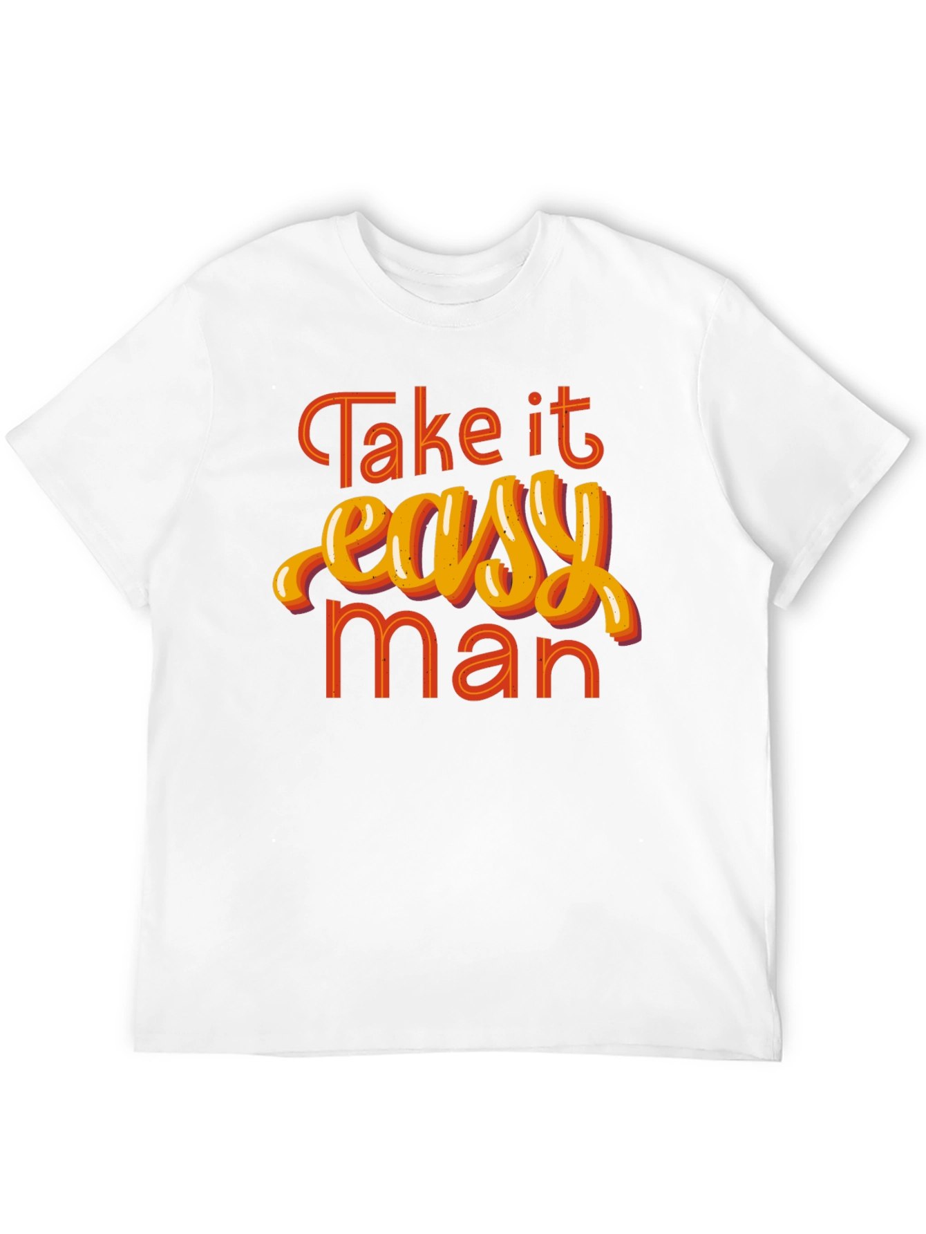 Take it Easy Man Graphic Tee - Retro Style