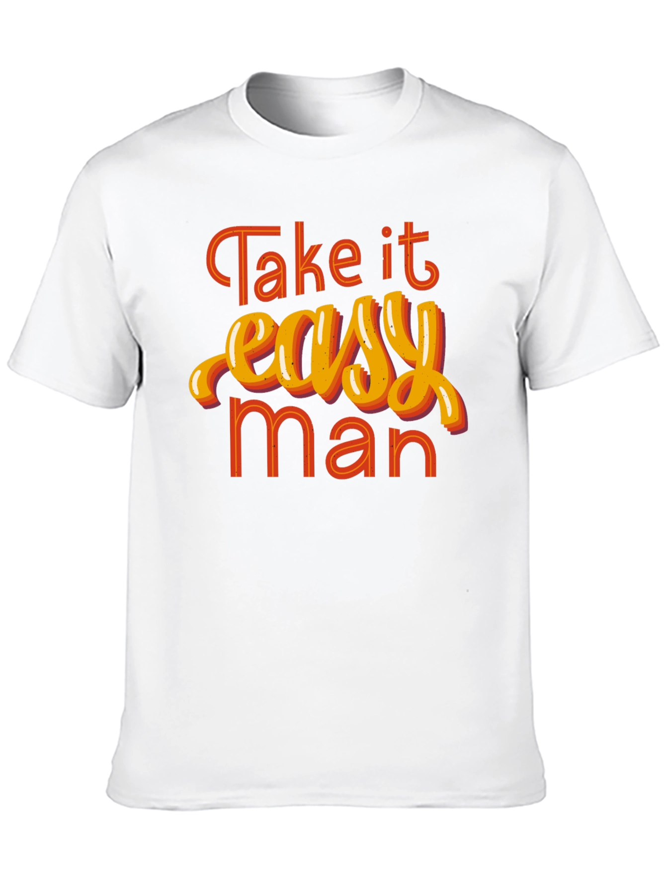 Take it Easy Man Graphic Tee - Retro Style