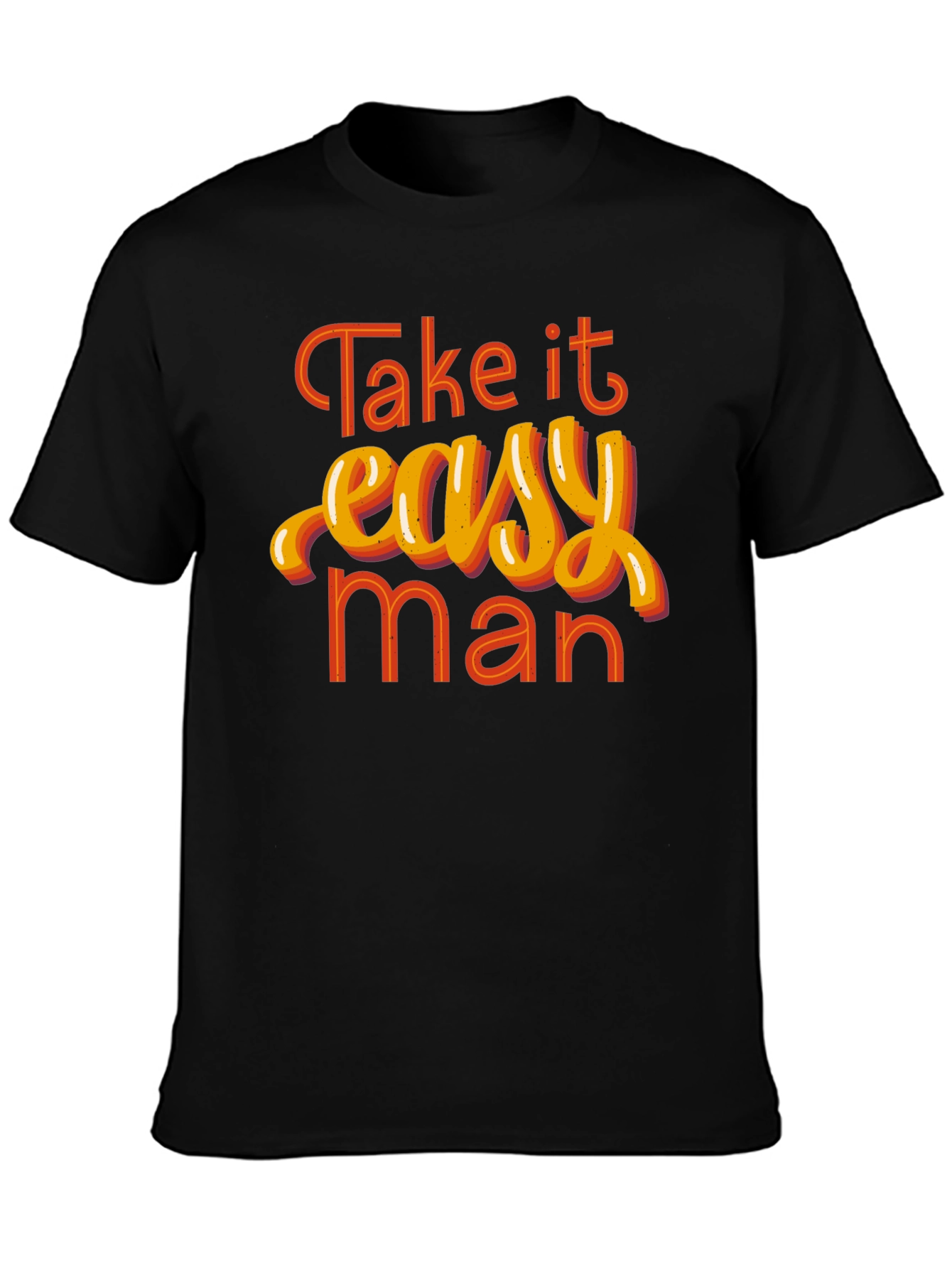 Take it Easy Man Graphic Tee - Retro Style