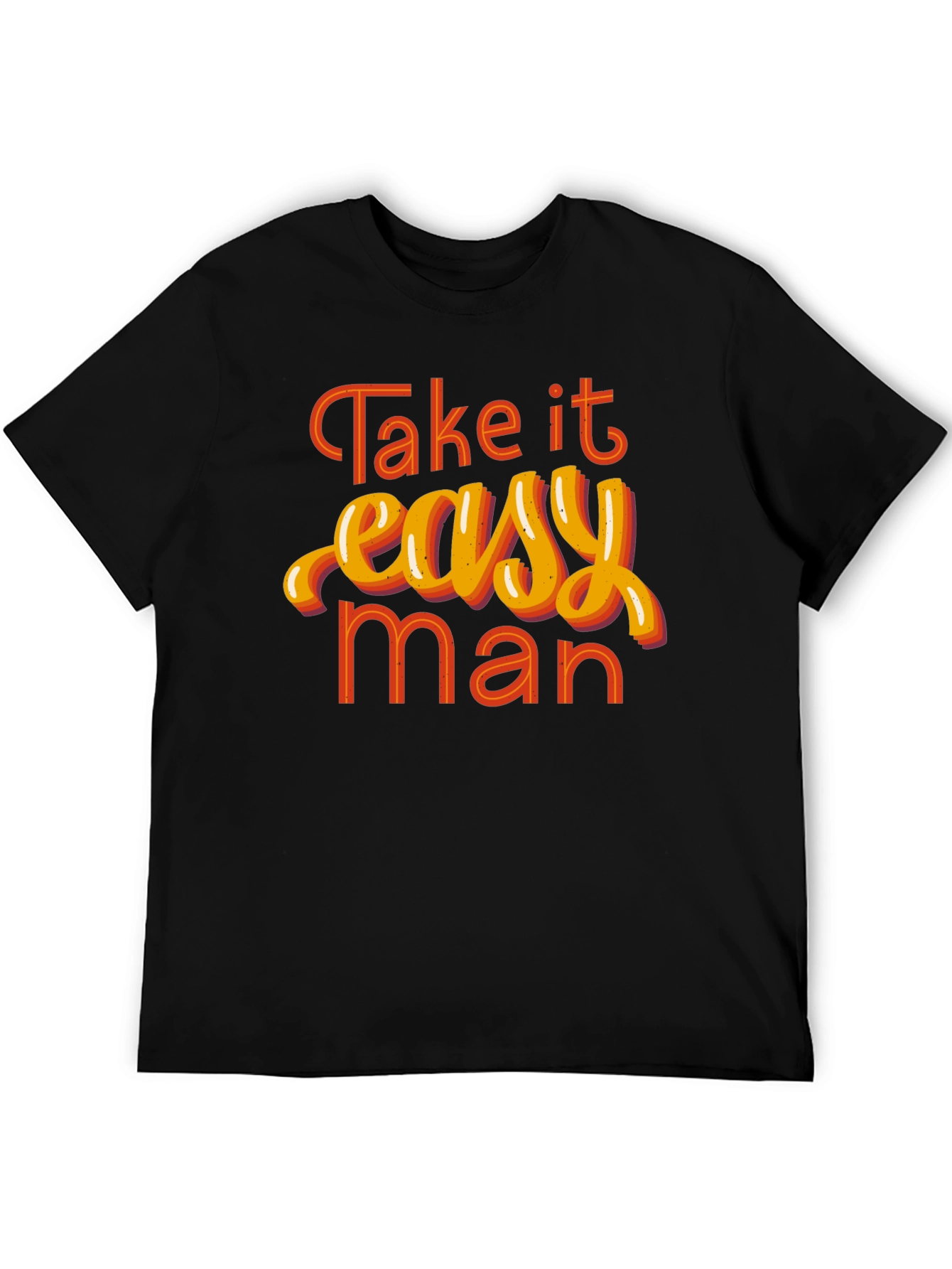 Take it Easy Man Graphic Tee - Retro Style