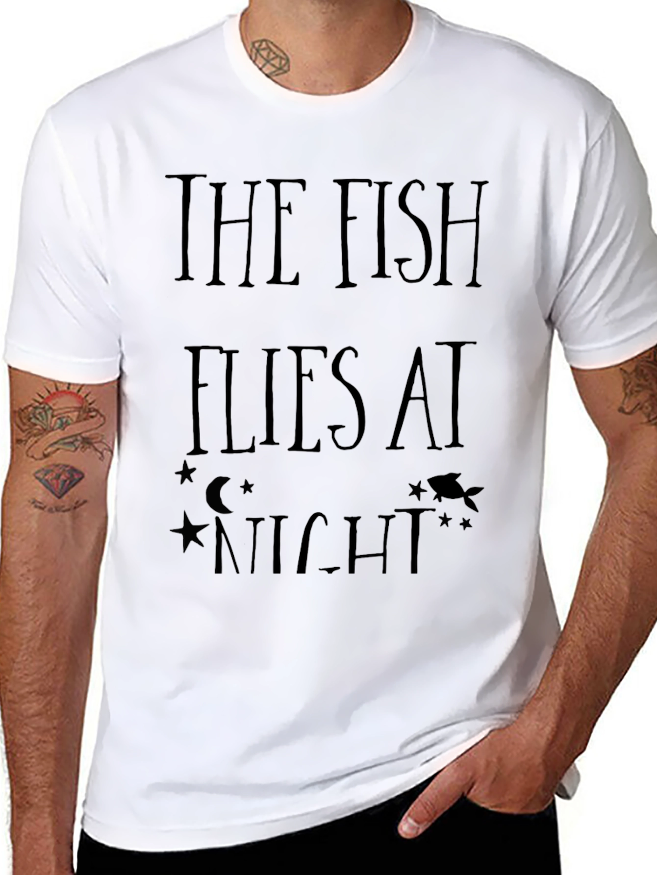 The Fish Flies At Night Graphic Tee