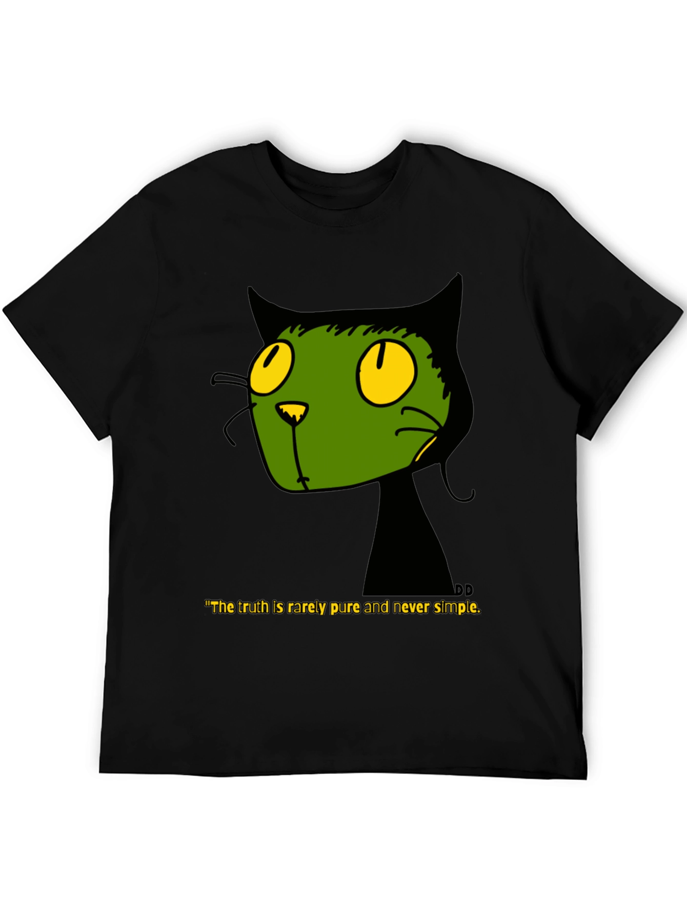 Black Cat T-Shirt - Truth is Rarely Pure