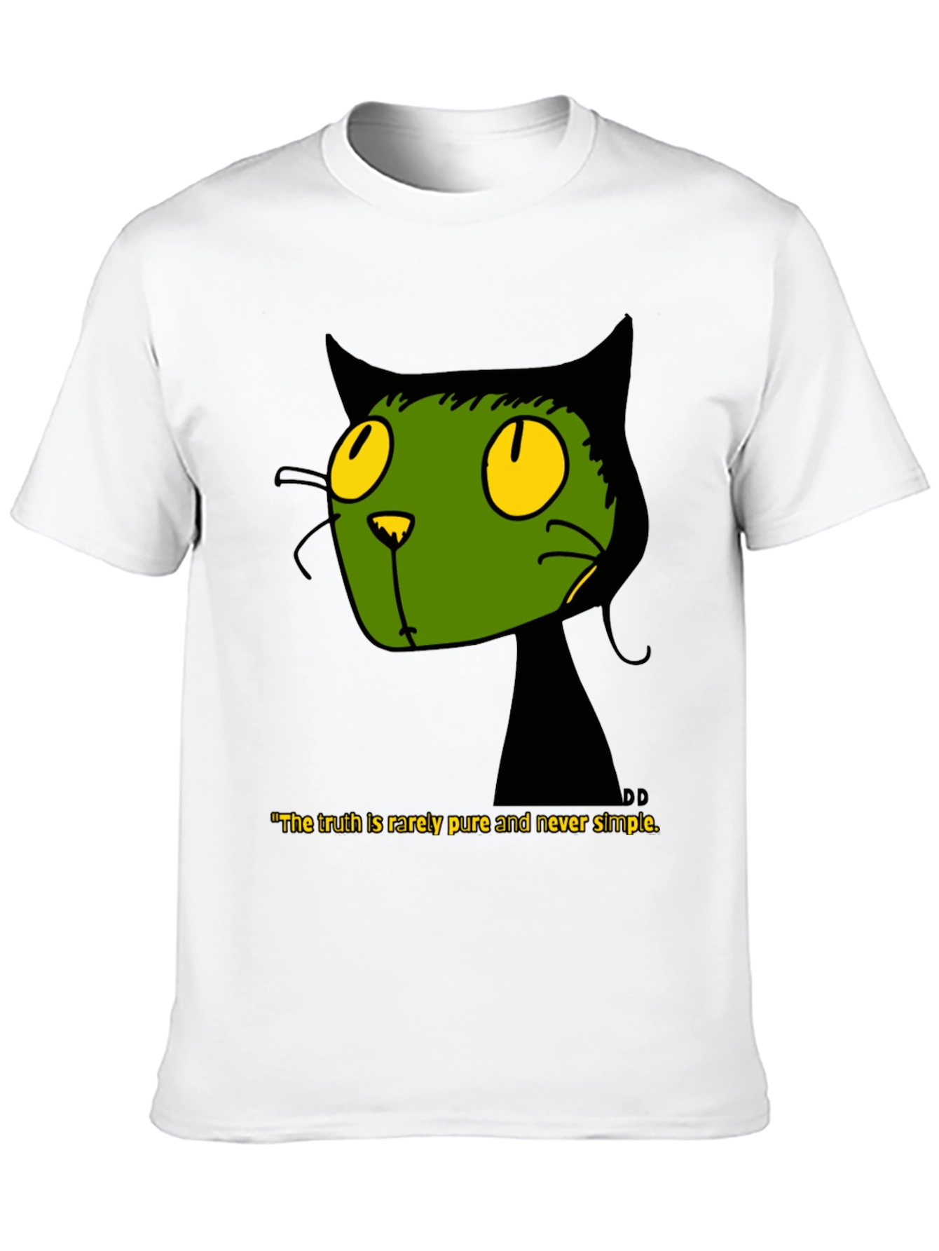 Black Cat T-Shirt - Truth is Rarely Pure