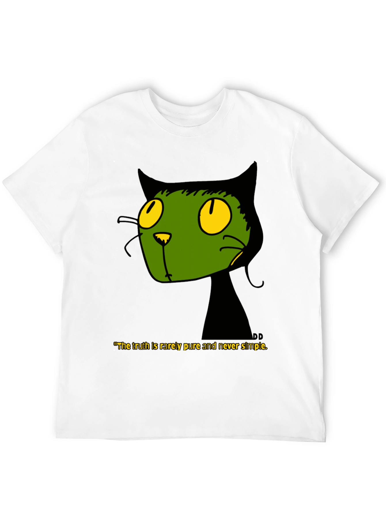 Black Cat T-Shirt - Truth is Rarely Pure