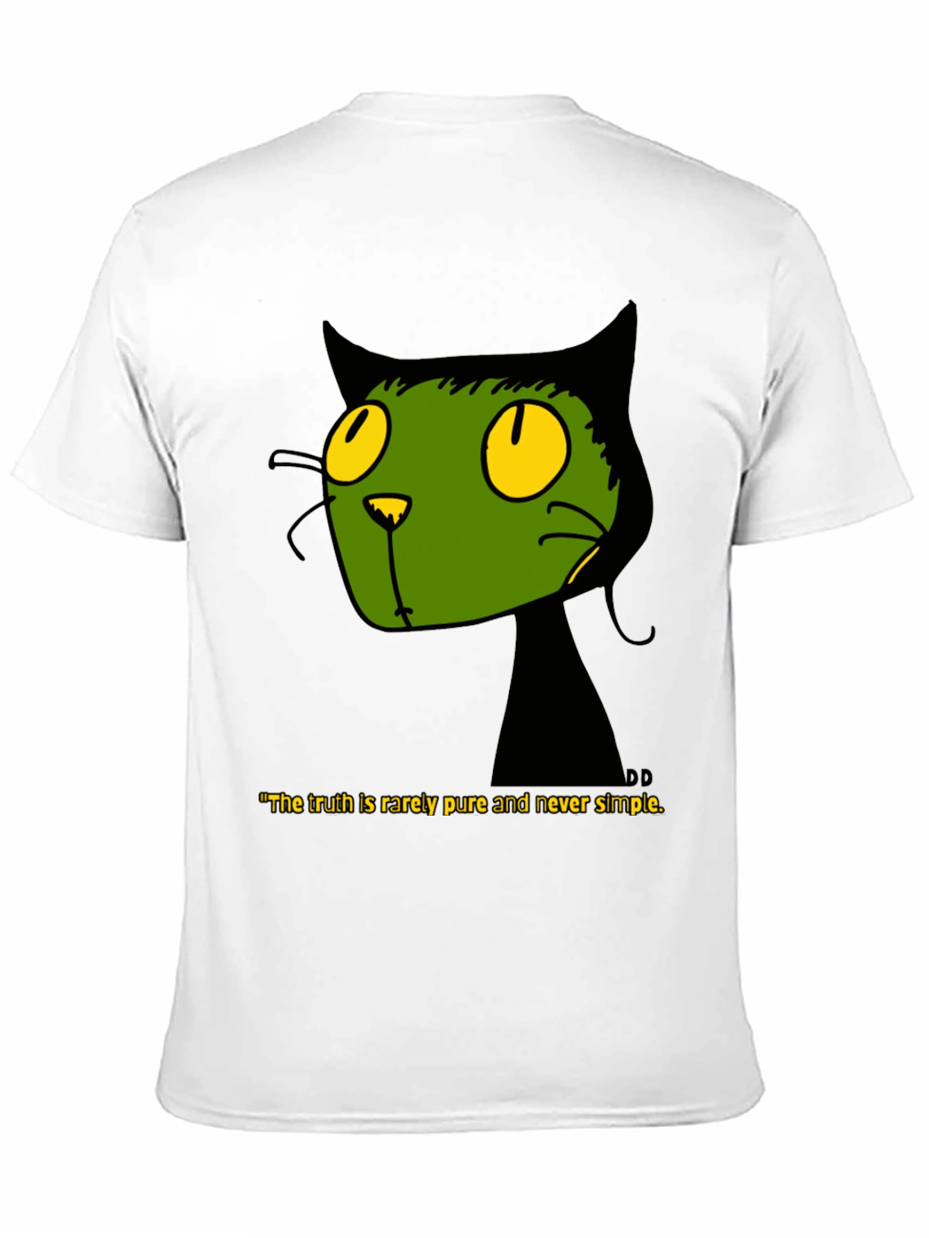 Black Cat T-Shirt - Truth is Rarely Pure