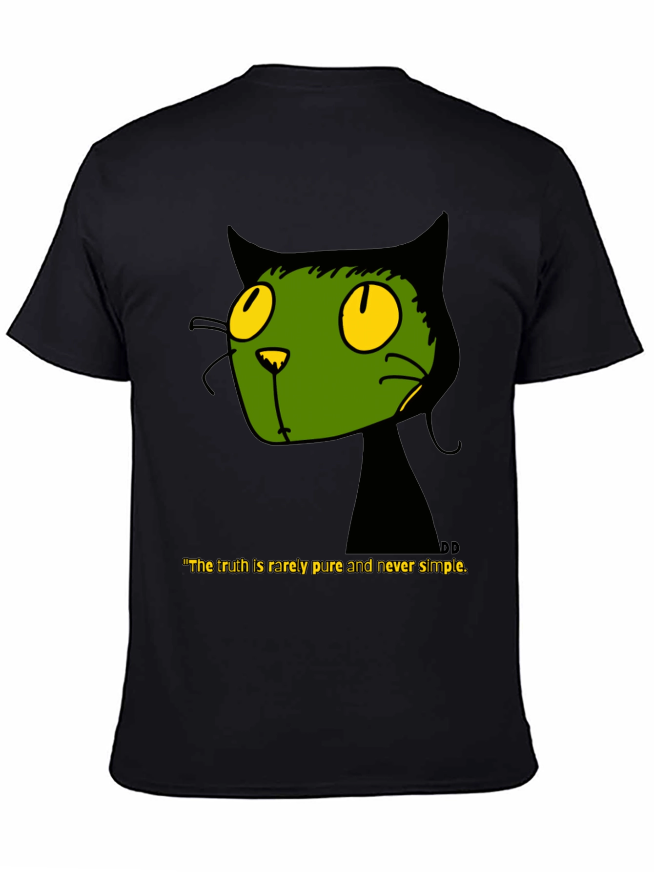Black Cat T-Shirt - Truth is Rarely Pure