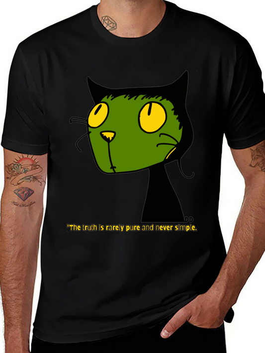 Black Cat T-Shirt - Truth is Rarely Pure