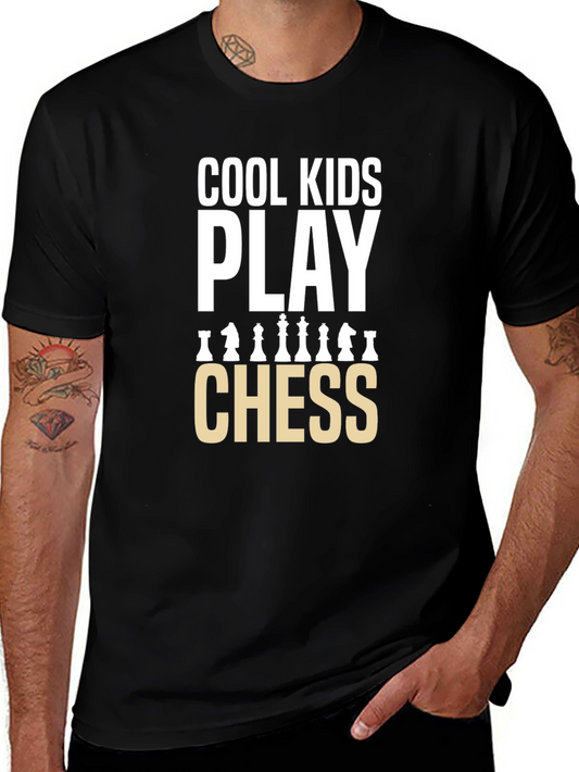 Cool Kids Play Chess Graphic T-Shirt