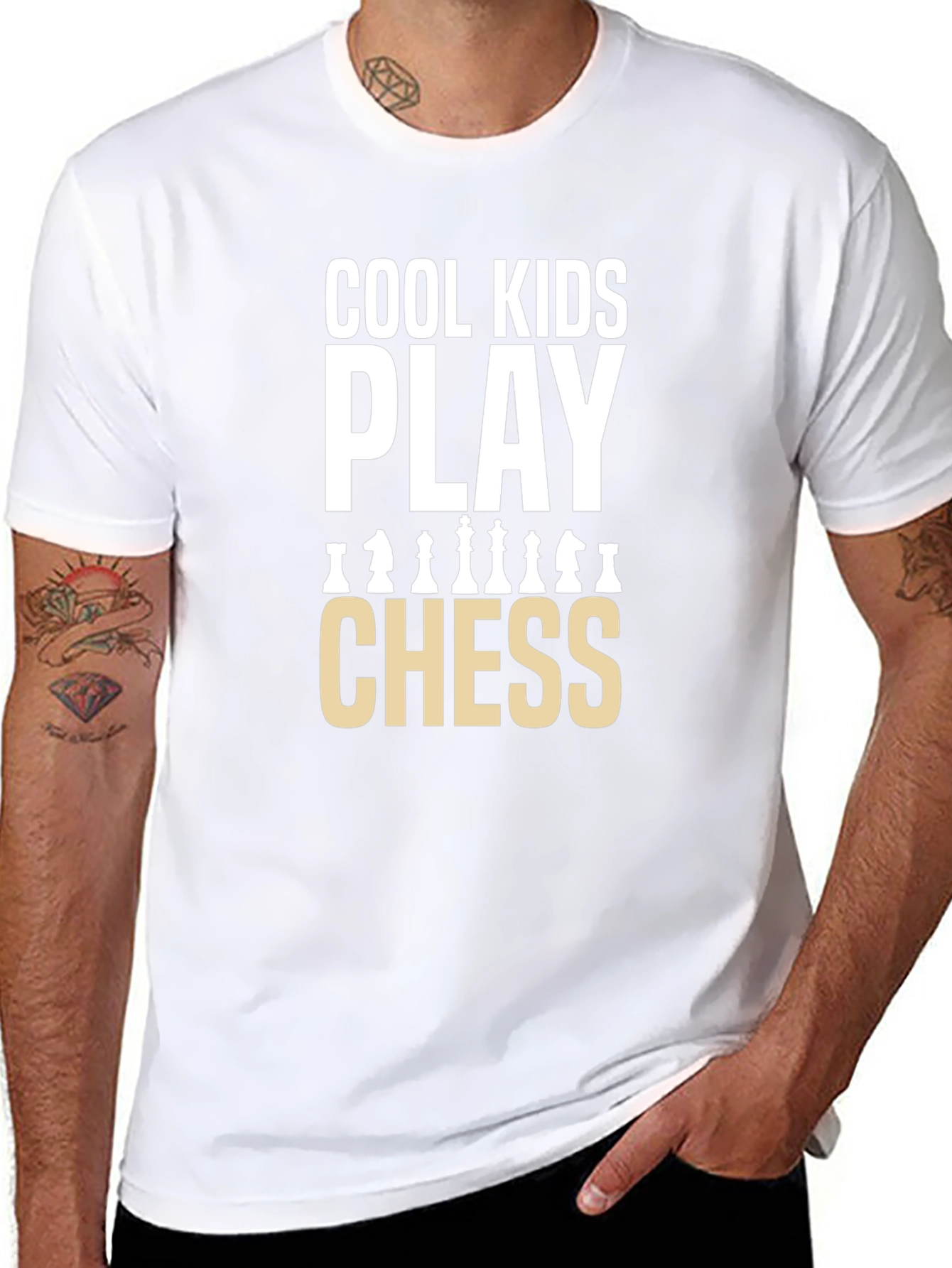 Cool Kids Play Chess Graphic T-Shirt