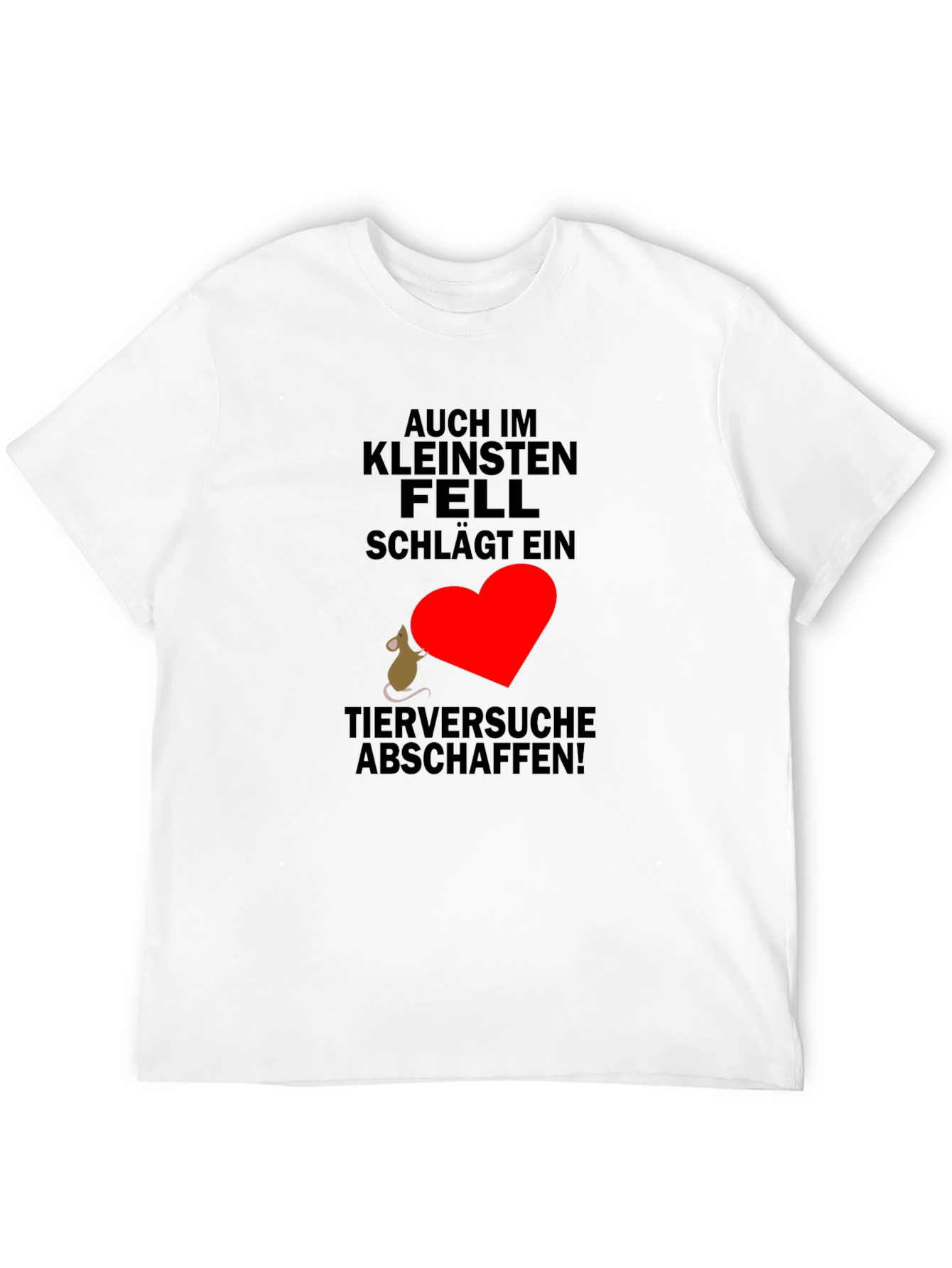 Black T-Shirt with Animal Rights Graphic